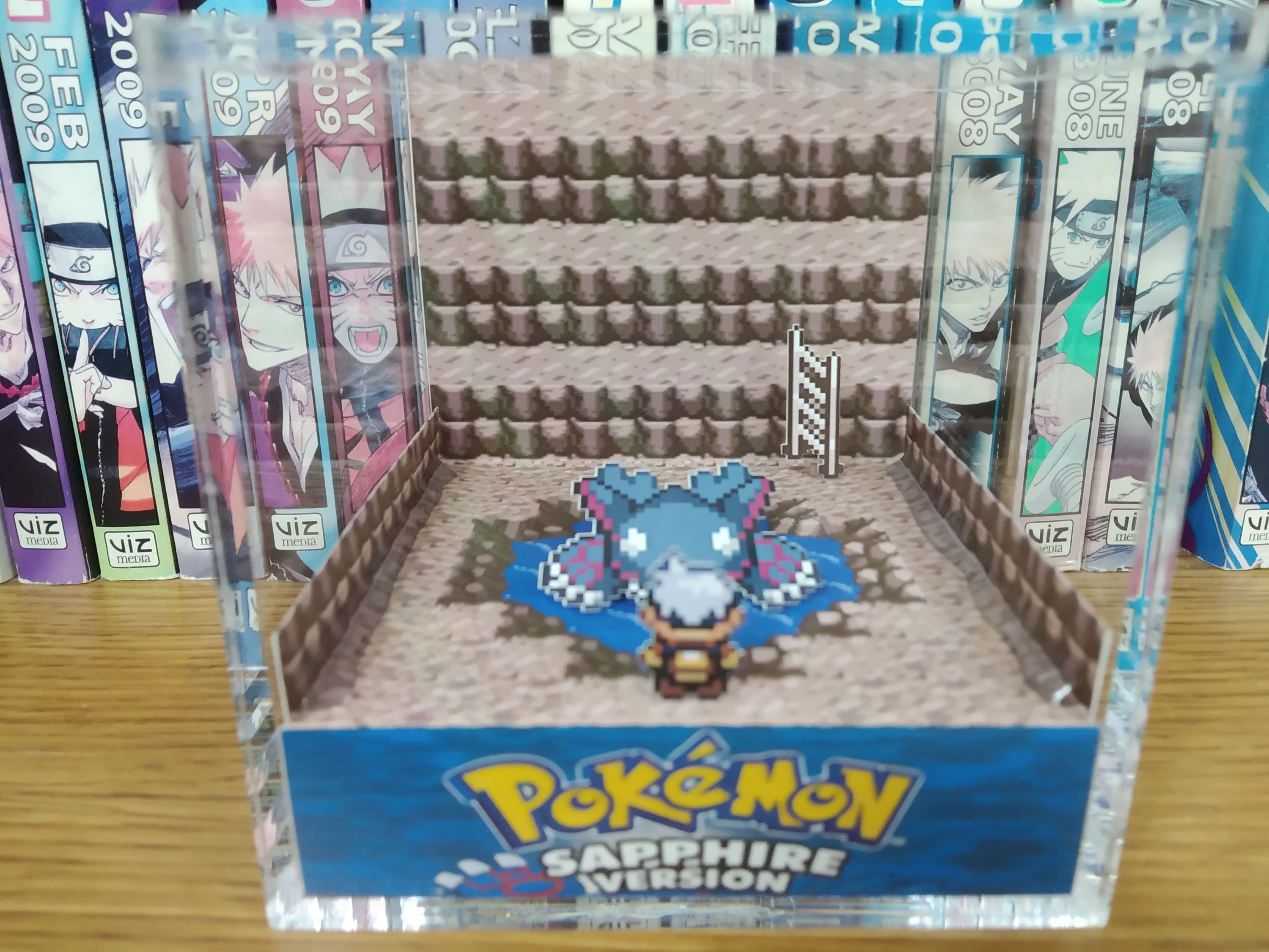 Kyogre Cave of Origin, Kyogre 3D Diorama Cube, Kyogre Handmade Crystal Diorama Cube, Kyogre Unique Gift for Gamers