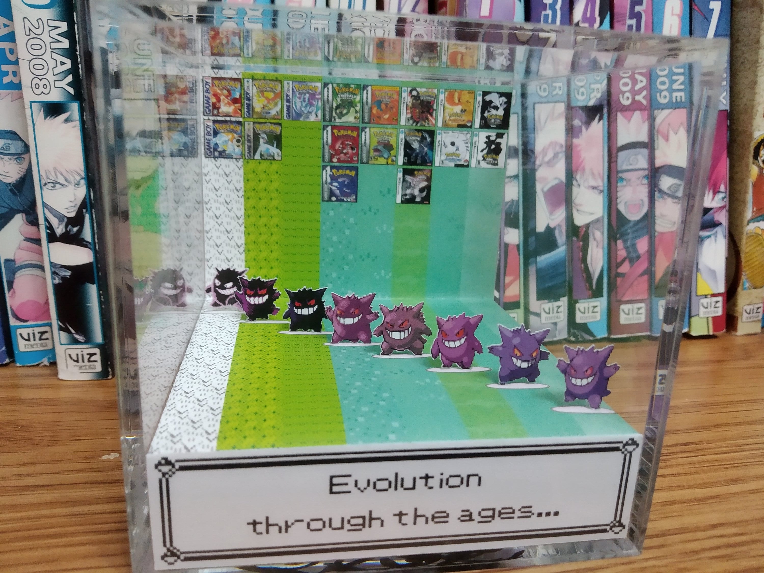 Generation Gengar,  Gengar 3D Diorama Cube, Gengar Handmade Crystal Diorama Cube, Gengar Unique Gift for Gamers