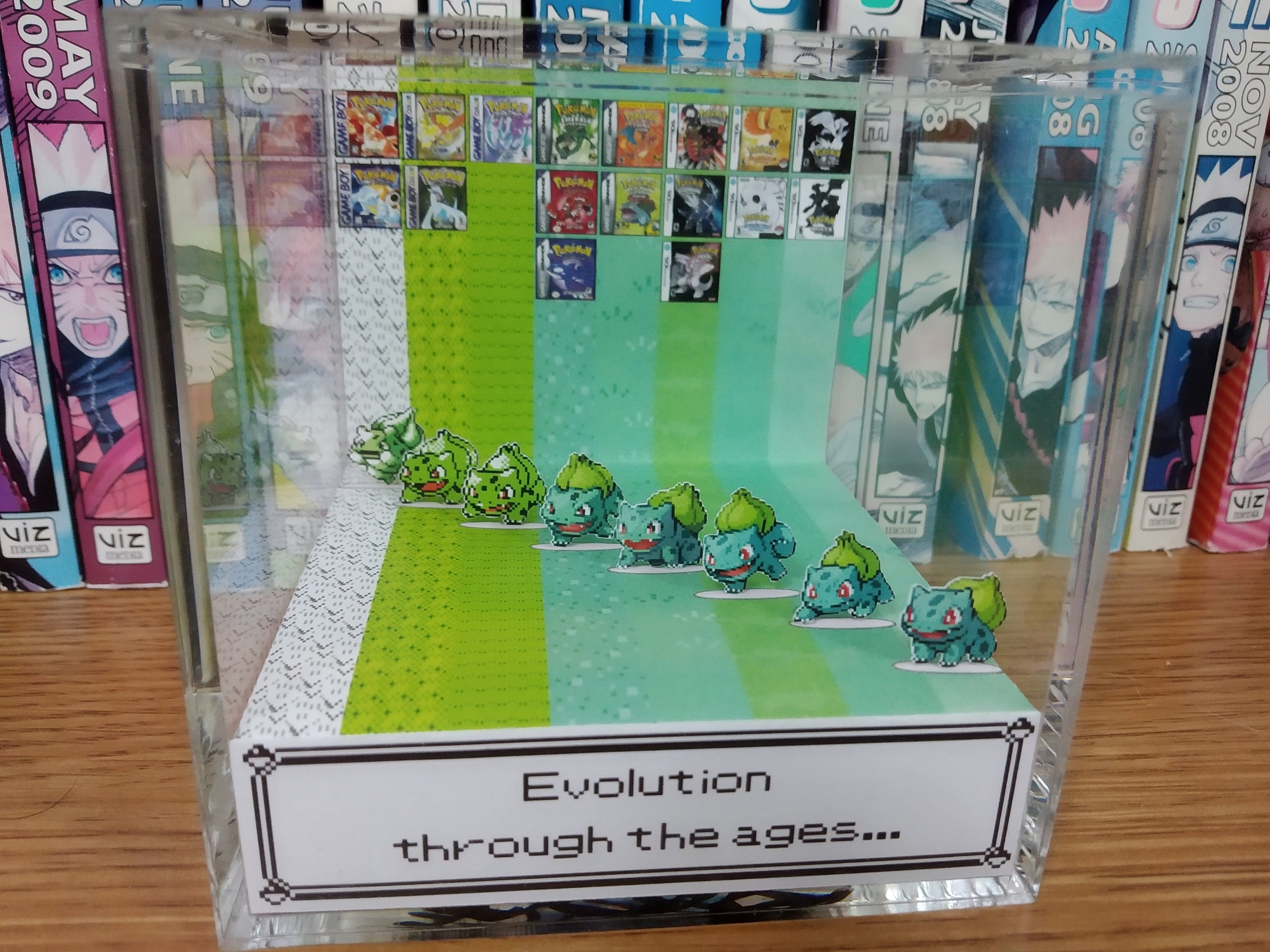 Generation Bulbasaur, Bulbasaur 3D Diorama Cube, Bulbasaur Handmade Crystal Diorama Cube, Bulbasaur Unique Gift for Gamers