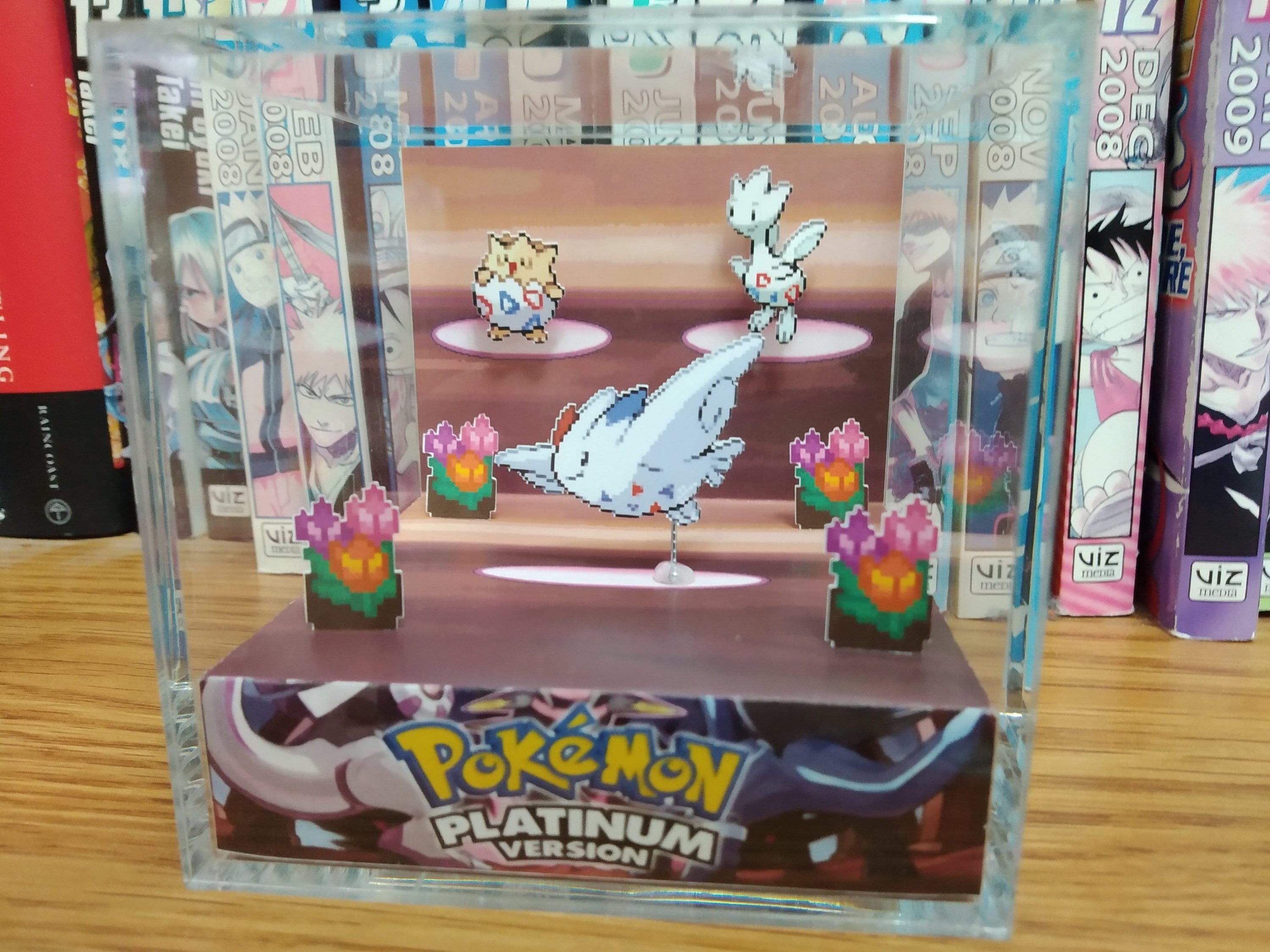 Evolution Togekiss (Platinum), Togepi, Togetic, Togekiss 3D Diorama Cube, Togekiss Handmade Crystal Diorama Cube, Unique Gift for Gamers