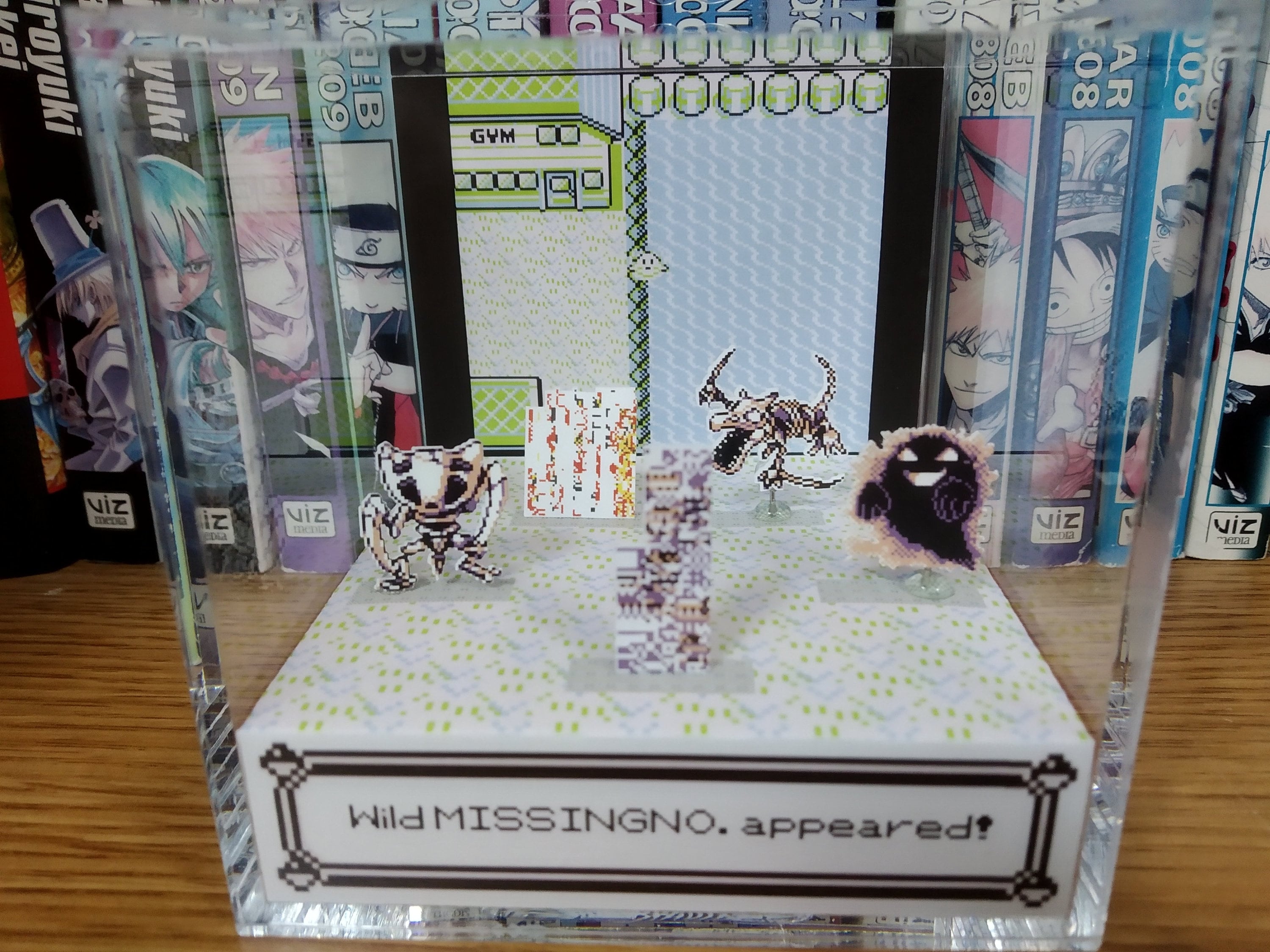 MissingNo Variations (Cinnabar Island), MissingNo 3D Diorama Cube, MissingNo Handmade Crystal Diorama Cube, MissingNo Unique Gift for Gamers