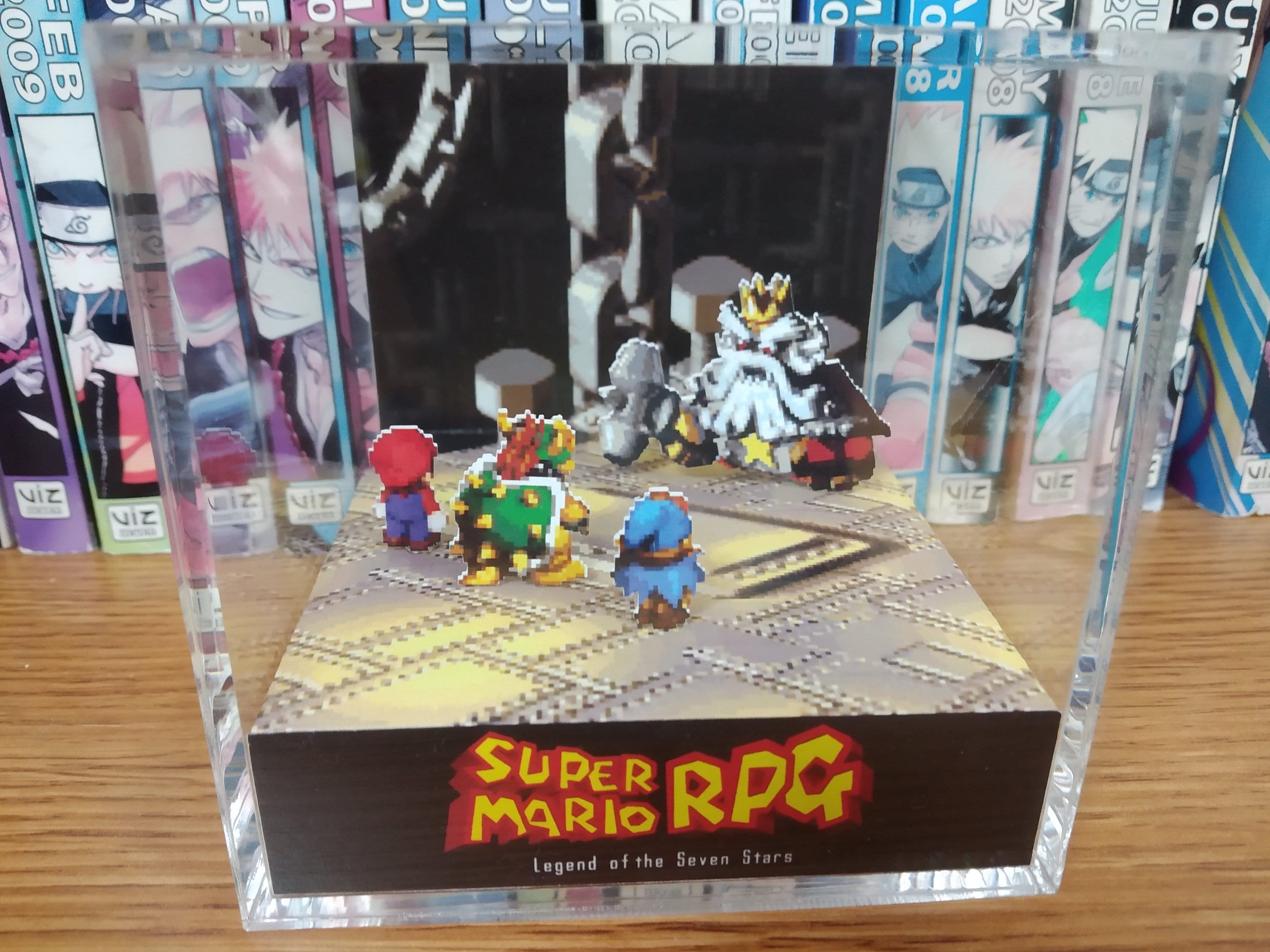 Mario Diorama - Super Mario RPG (Smithy), Mario 3D Diorama Cube, Handmade Crystal Diorama Cube, Unique Gift for Gamers