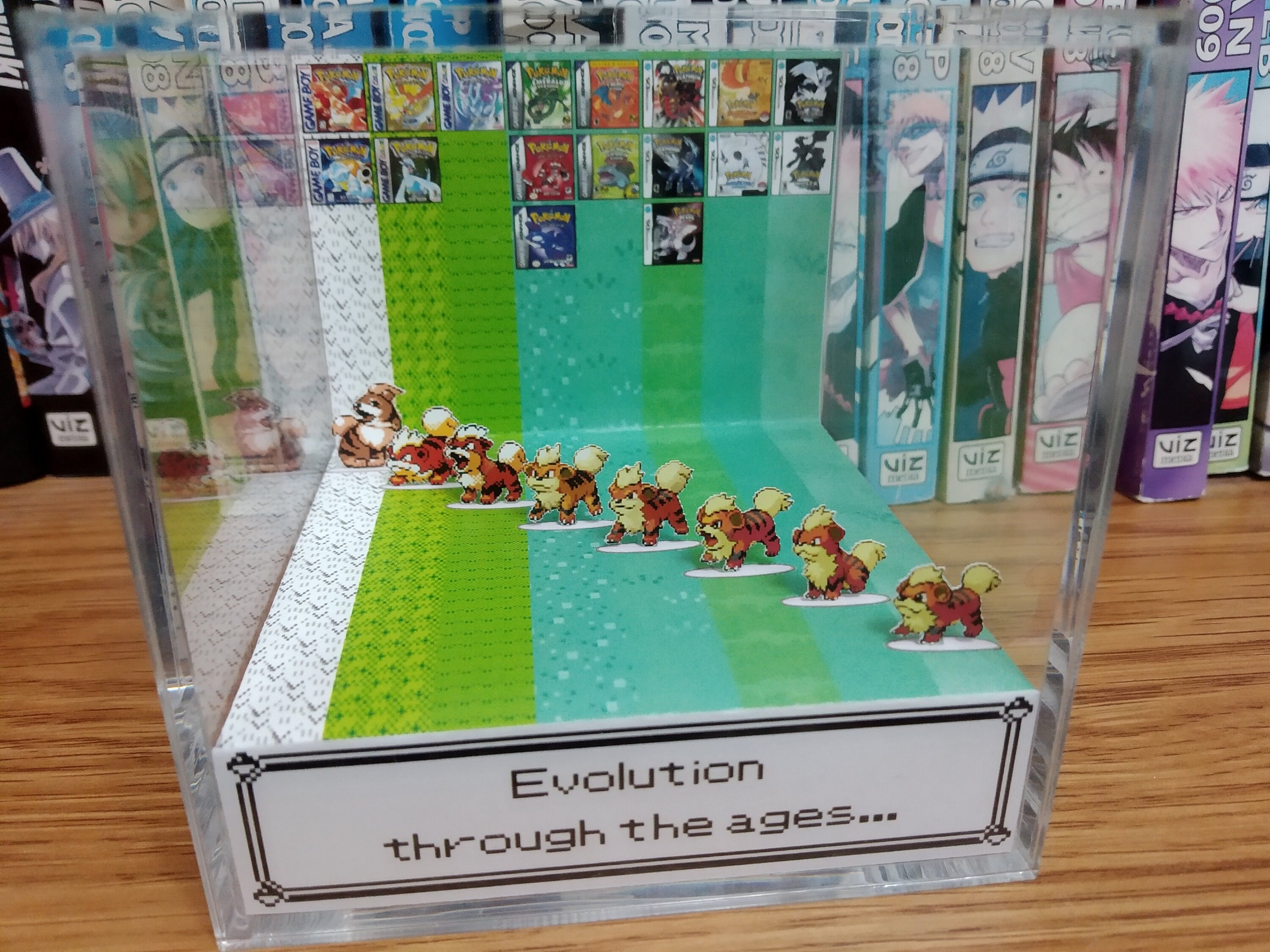 Generation Growlithe, Growlithe 3D Diorama Cube, Growlithe Handmade Crystal Diorama Cube, Growlithe Unique Gift for Gamers