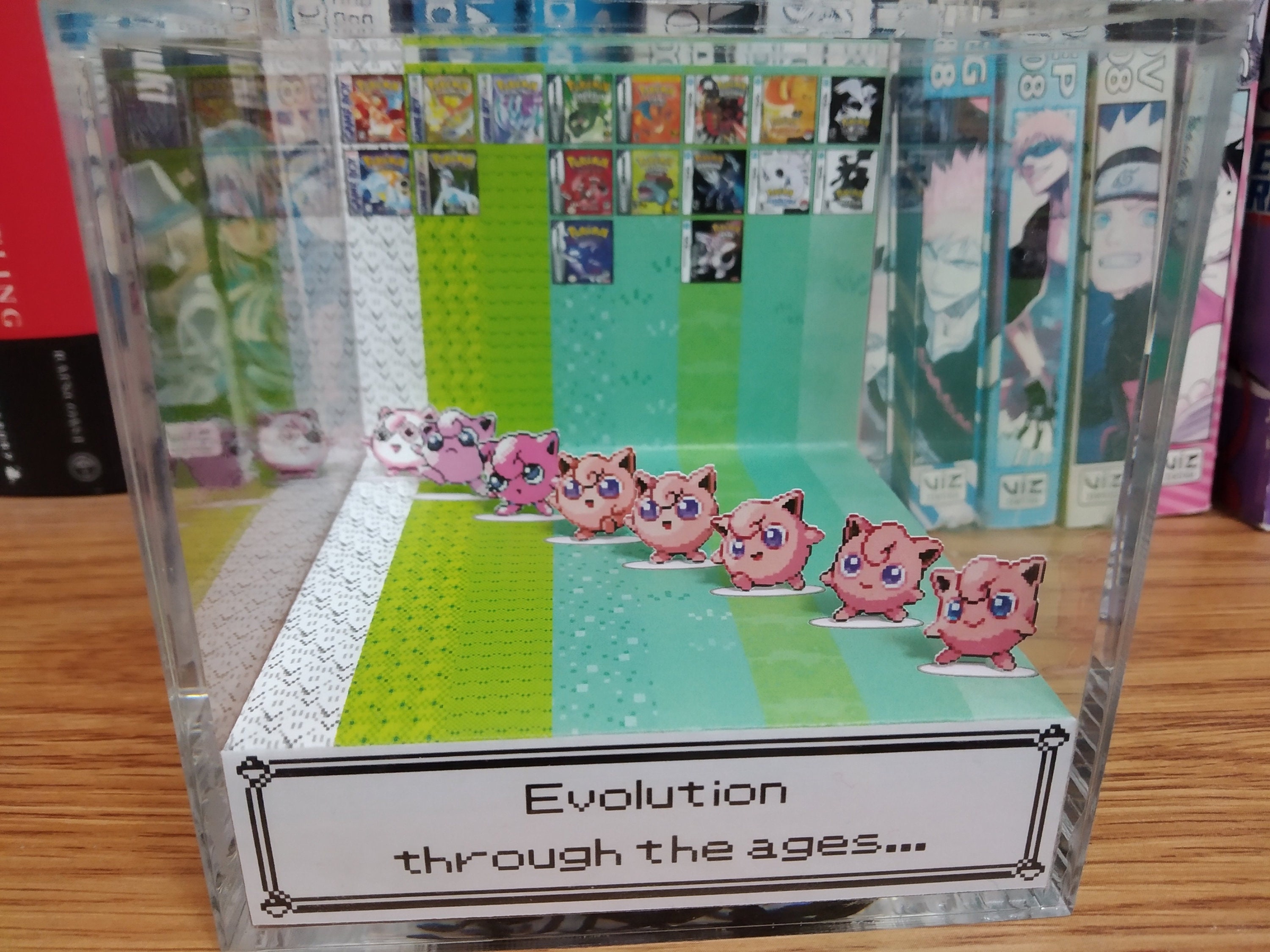 Generation Jigglypuff, Jigglypuff 3D Diorama Cube, Jigglypuff Handmade Crystal Diorama Cube, Jigglypuff Unique Gift for Gamers