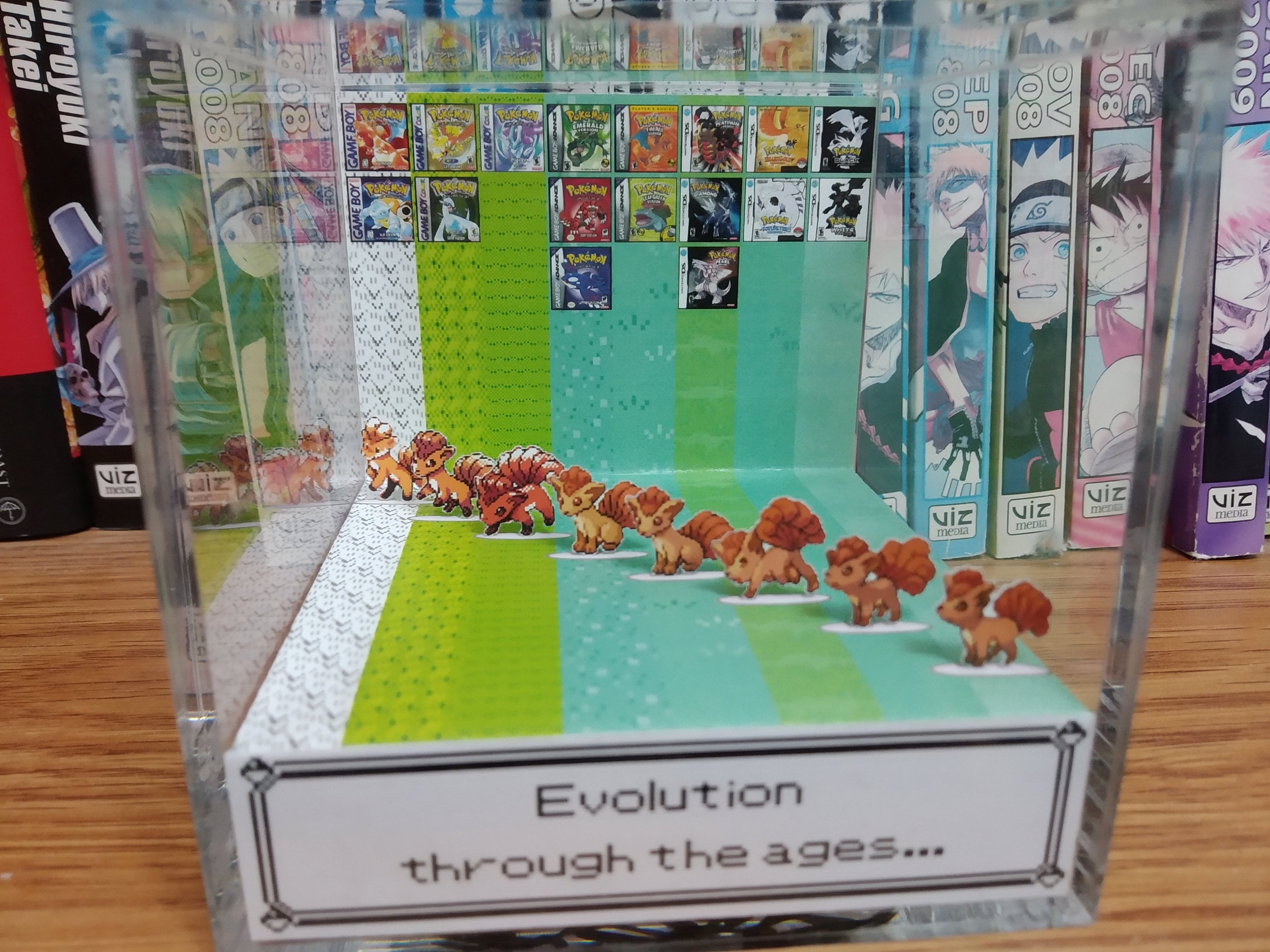 Generation Vulpix, Vulpix 3D Diorama Cube, Vulpix Handmade Crystal Diorama Cube, Vulpix Unique Gift for Gamers