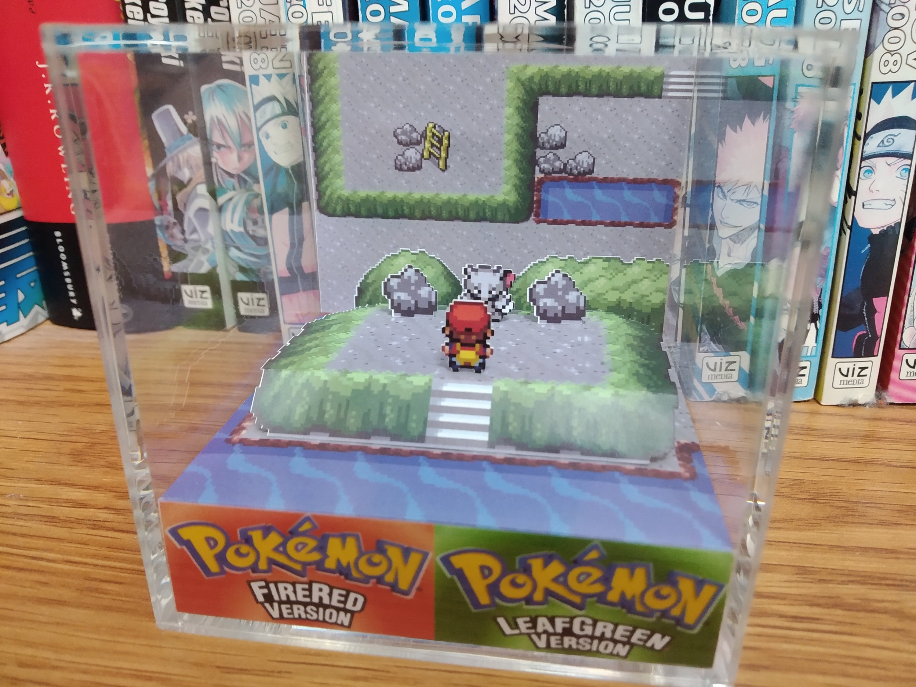 Mewtwo (Cerulean Cave), Mewtwo 3D Diorama Cube, Mewtwo Handmade Crystal Diorama Cube, Mewtwo Unique Gift for Gamers