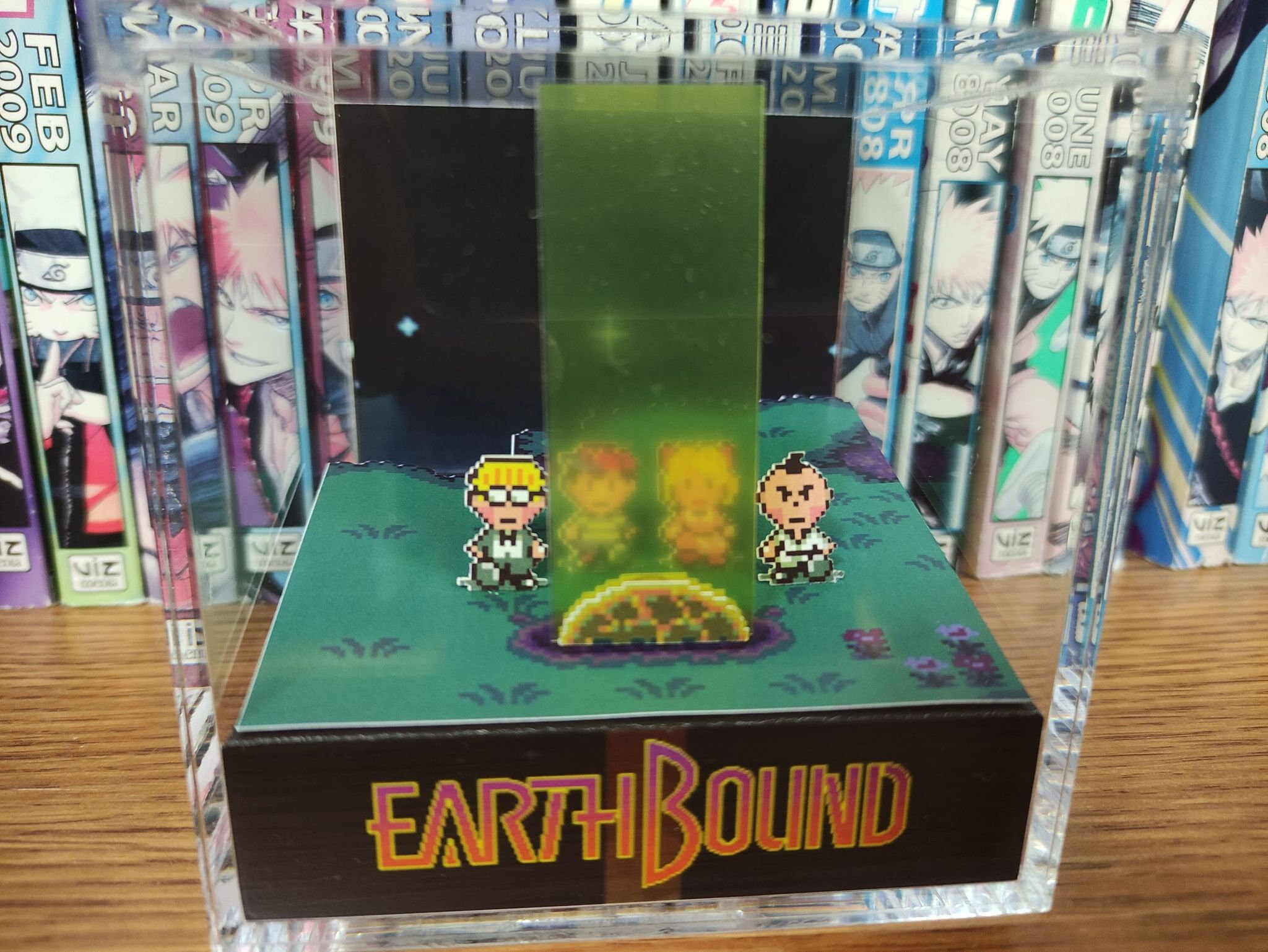 Earthbound Diorama - Opening, 3D Diorama Cube, Handmade Crystal Diorama Cube, Unique Gift for Gamers