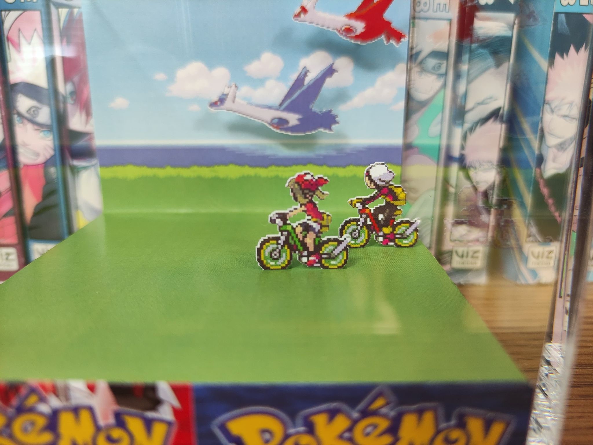 Ruby Sapphire Opening (Latias Latios), 3D Diorama Cube, Handmade Crystal Diorama Cube, Unique Gift for Gamers