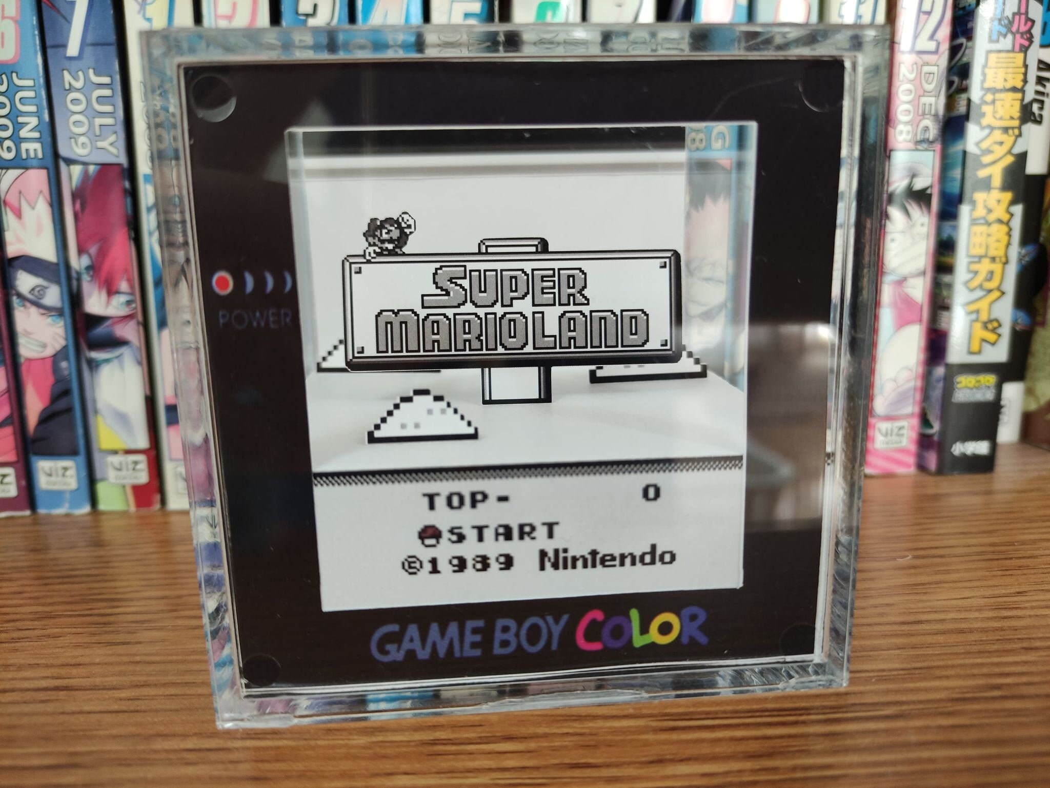 Mario Diorama - Super Mario Land (Super Mario Land Title), Mario 3D Diorama Cube, Handmade Crystal Diorama Cube, Unique Gift for Gamers