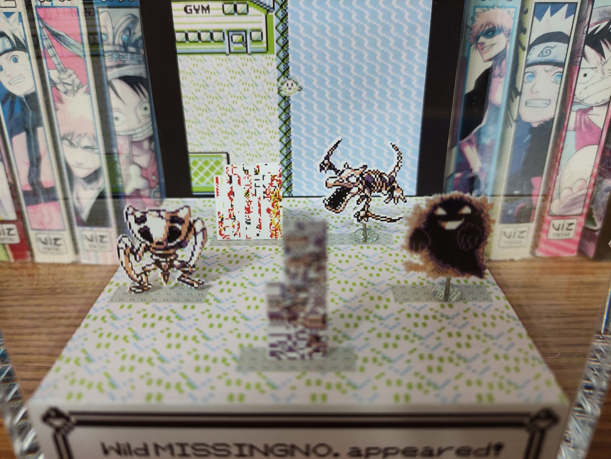 MissingNo Variations (Cinnabar Island), MissingNo 3D Diorama Cube, MissingNo Handmade Crystal Diorama Cube, MissingNo Unique Gift for Gamers