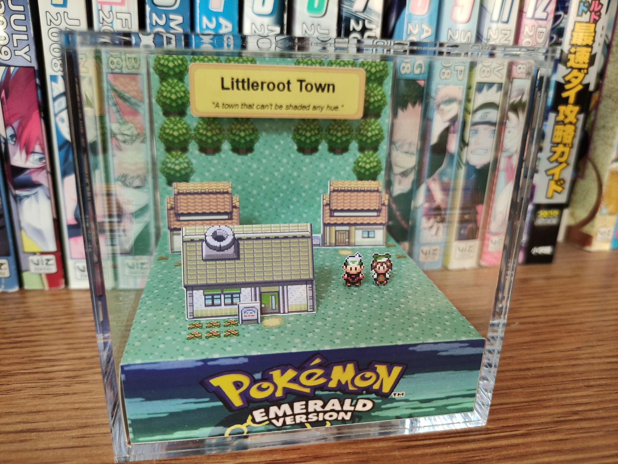 Littleroot Town (Emerald / Ruby / Sapphire), Littleroot Town 3D Diorama Cube, Town Handmade Crystal Diorama Cube, Unique Gift for Gamers