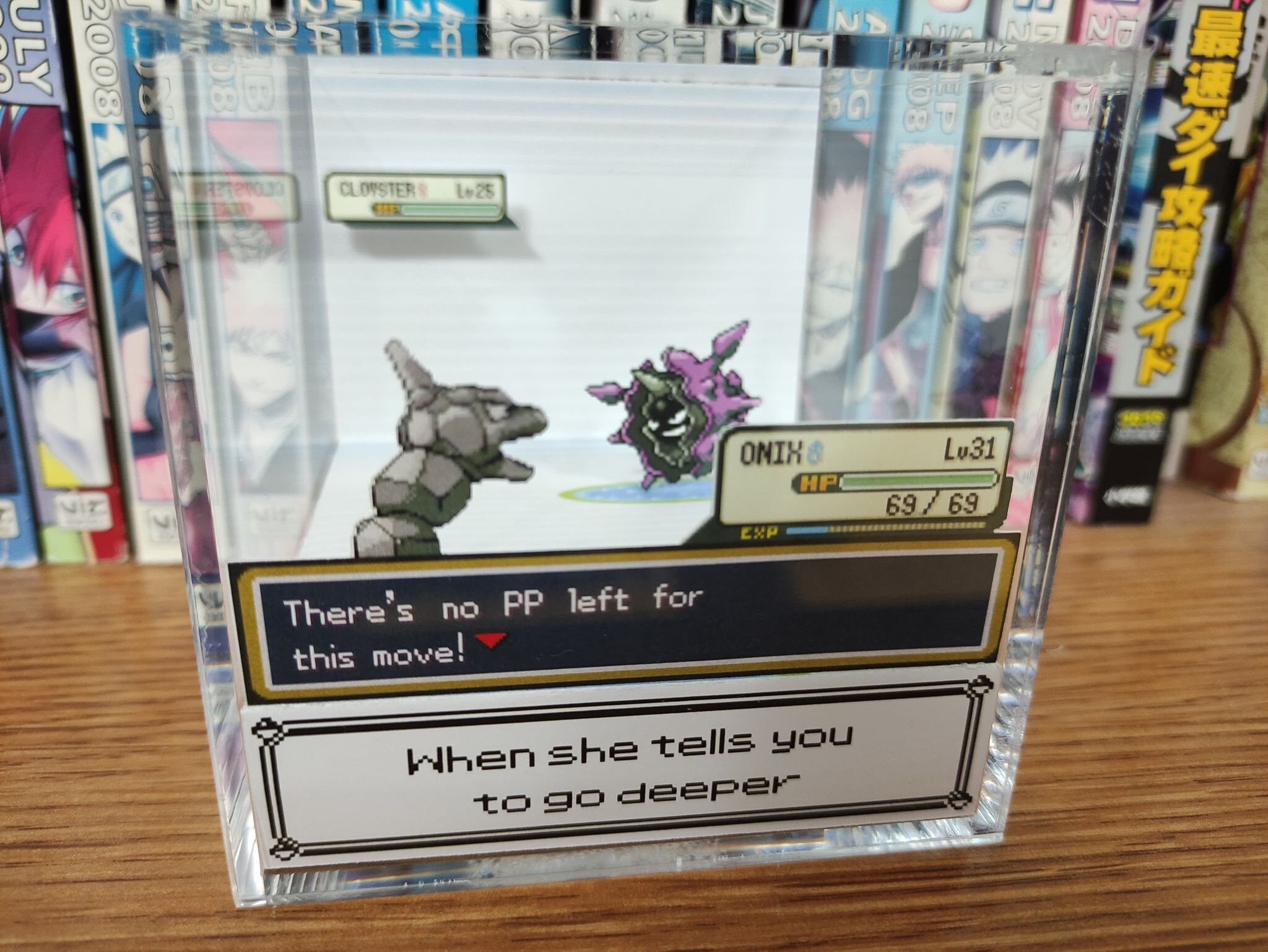 Meme Encounter (When she tells you to go deeper), Pokémeme 3D Diorama Cube, Handmade Crystal Pokémeme Diorama Cube, Unique Gift for Gamers