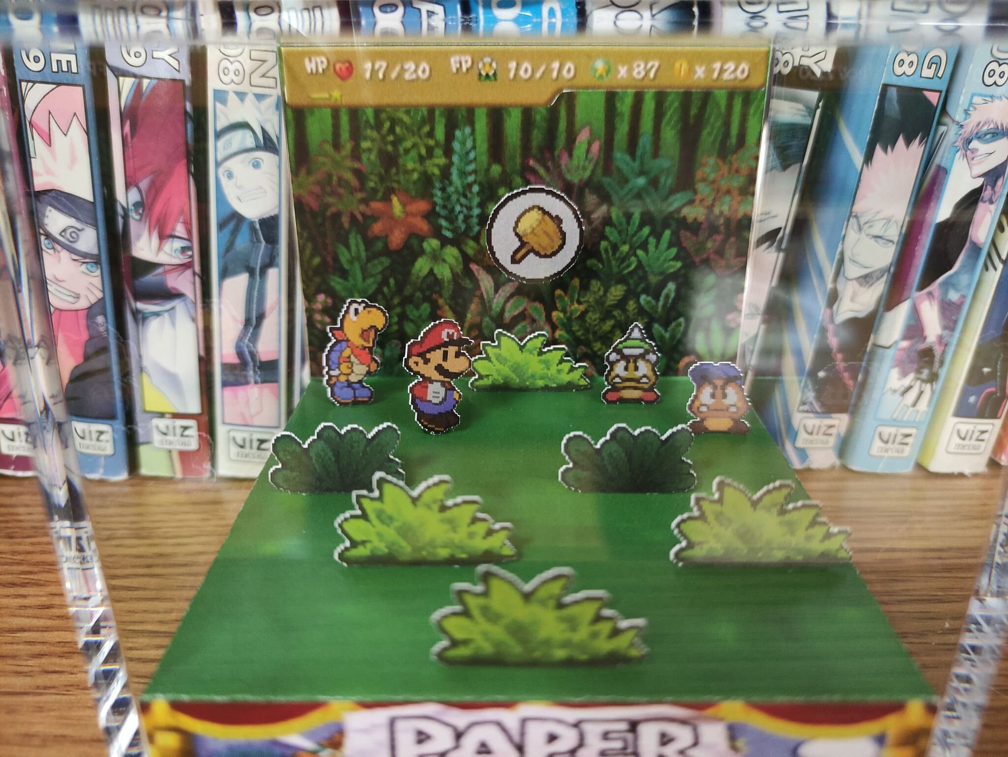 Mario Diorama - Paper Mario, Mario 3D Diorama Cube, Handmade Crystal Diorama Cube, Unique Gift for Gamers