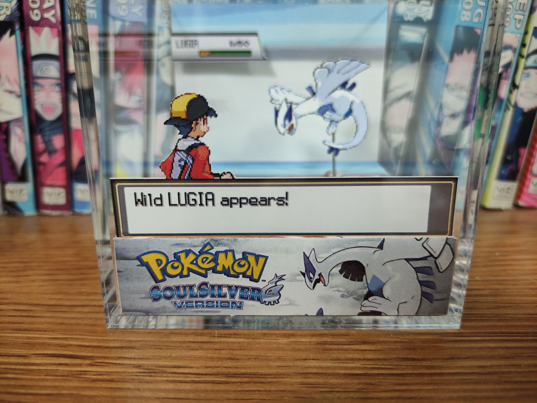 Lugia Encounter (SoulSilver), Lugia SoulSilver 3D Diorama Cube, Lugia Handmade Crystal Diorama Cube, Unique Gift for Gamers