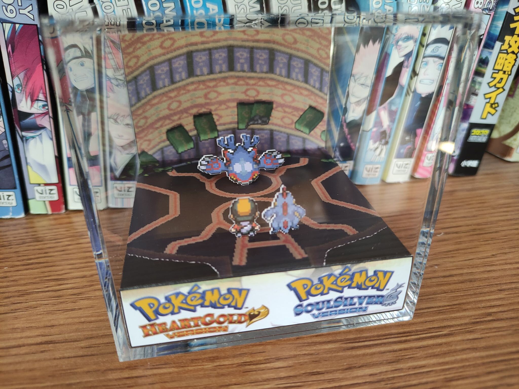 CUSTOMIZABLE Kyogre Embedded Tower, Kyogre HeartGold SoulSilver 3D Diorama, Kyogre Handmade Crystal Diorama Cube, Unique Gift for Gamers