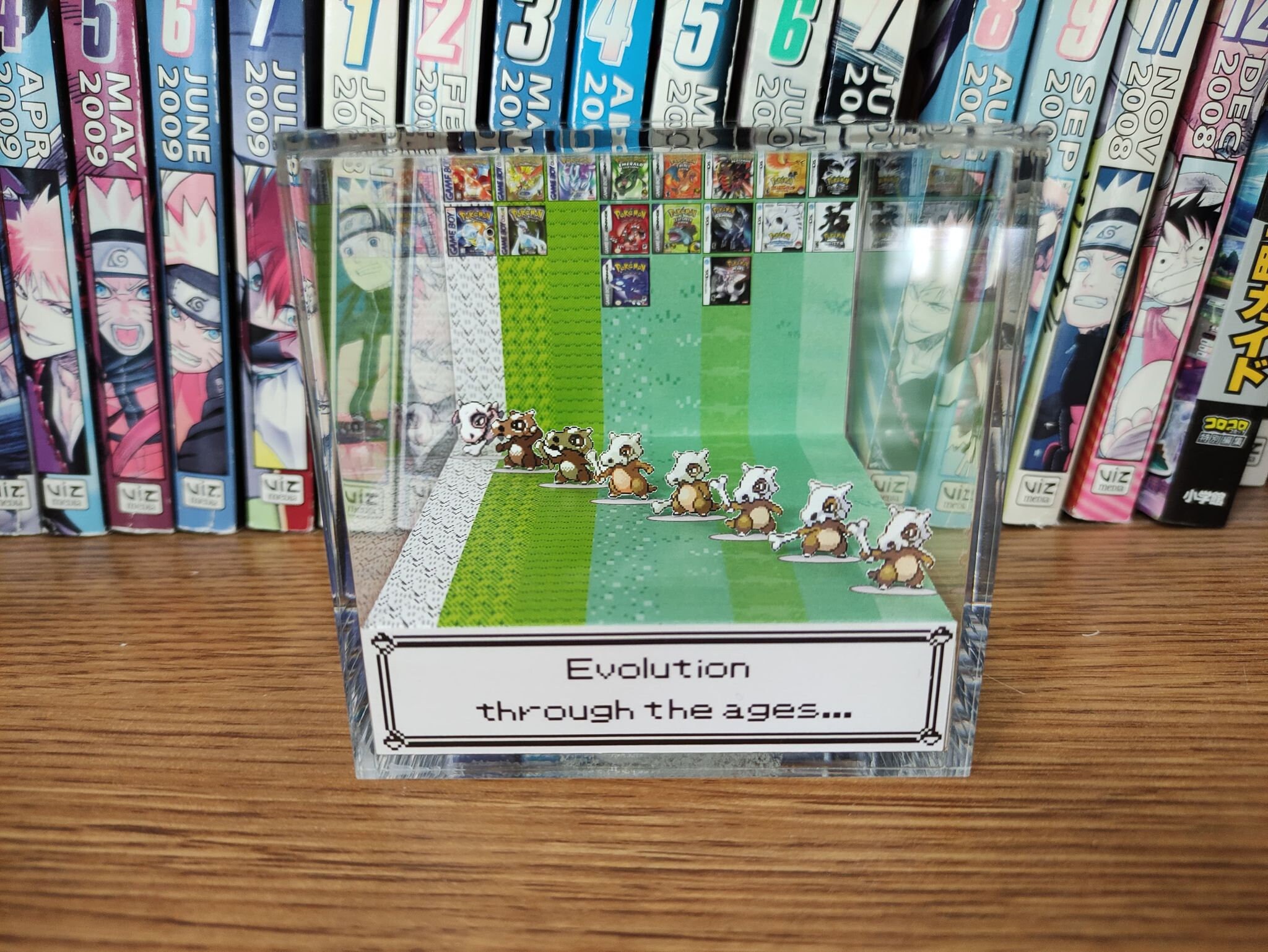 Generation Cubone, Cubone 3D Diorama Cube, Cubone Handmade Crystal Diorama Cube, Cubone Unique Gift for Gamers