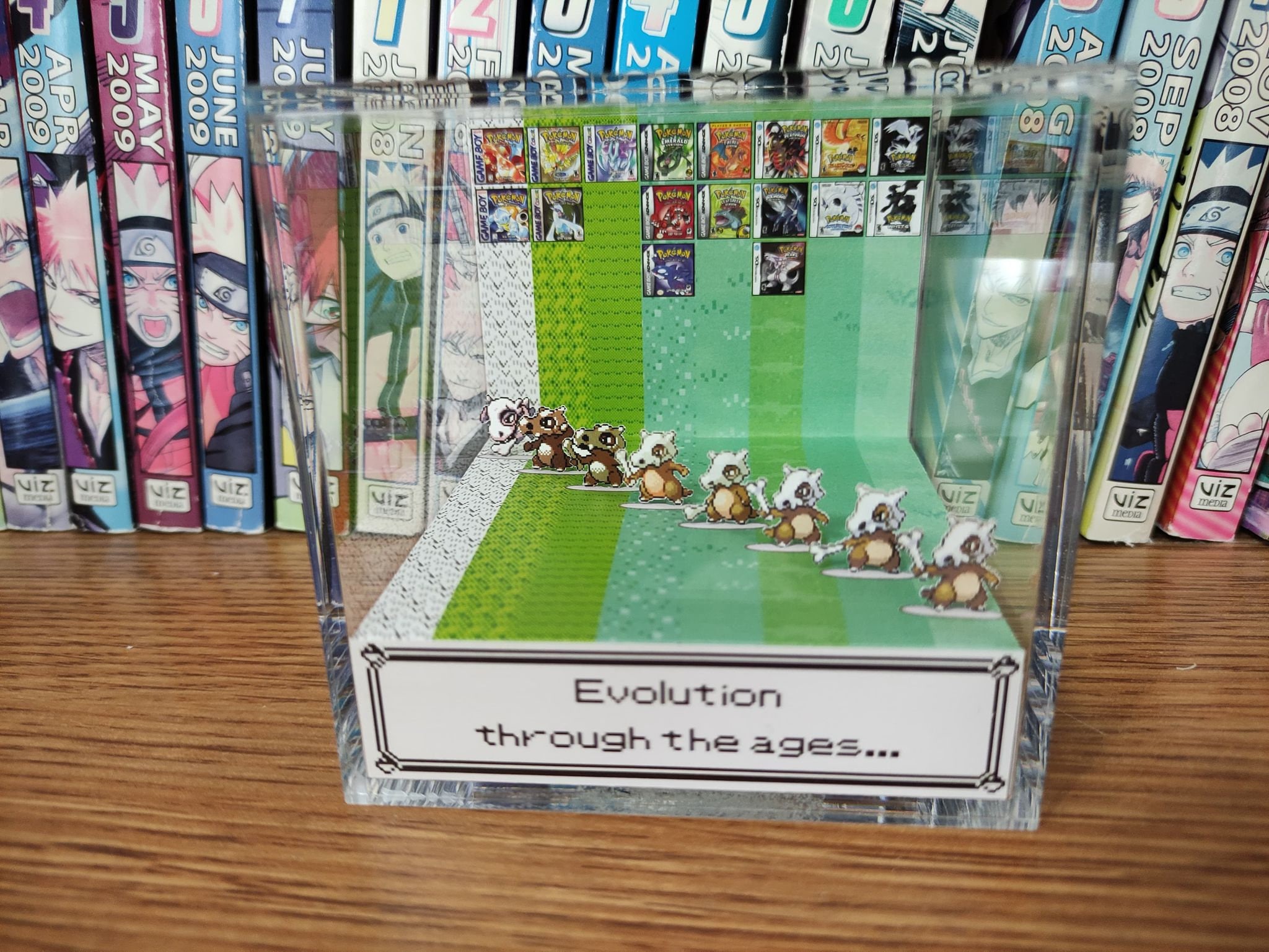 Generation Cubone, Cubone 3D Diorama Cube, Cubone Handmade Crystal Diorama Cube, Cubone Unique Gift for Gamers