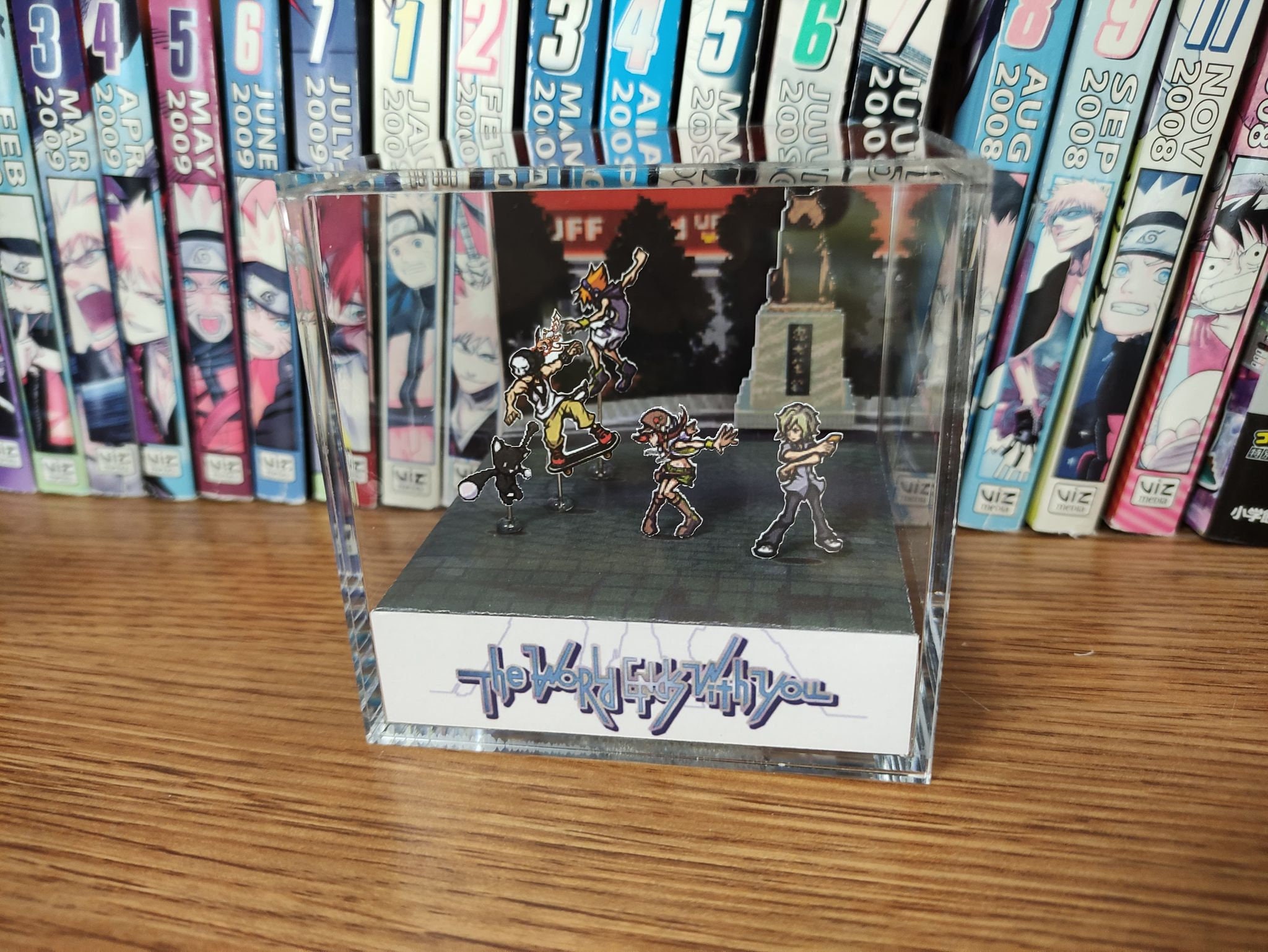 The World Ends With You (Battle Actions), The World Ends With You 3D Diorama Cube, Handmade Crystal Diorama Cube, Unique Gift for Gamers