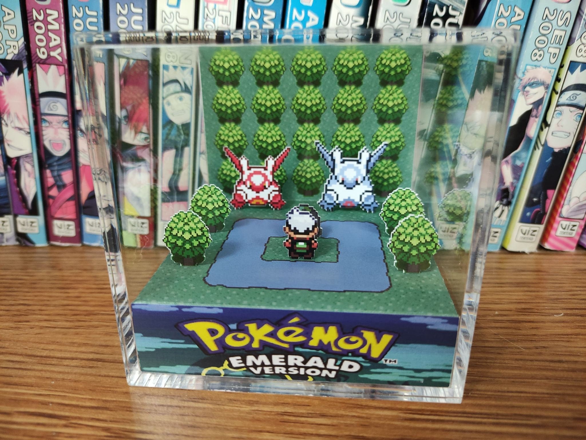 Latias Latios (Overworld), Latias / Latios 3D Diorama Cube, Latias / Latios Handmade Crystal Diorama Cube, Unique Gift for Gamers