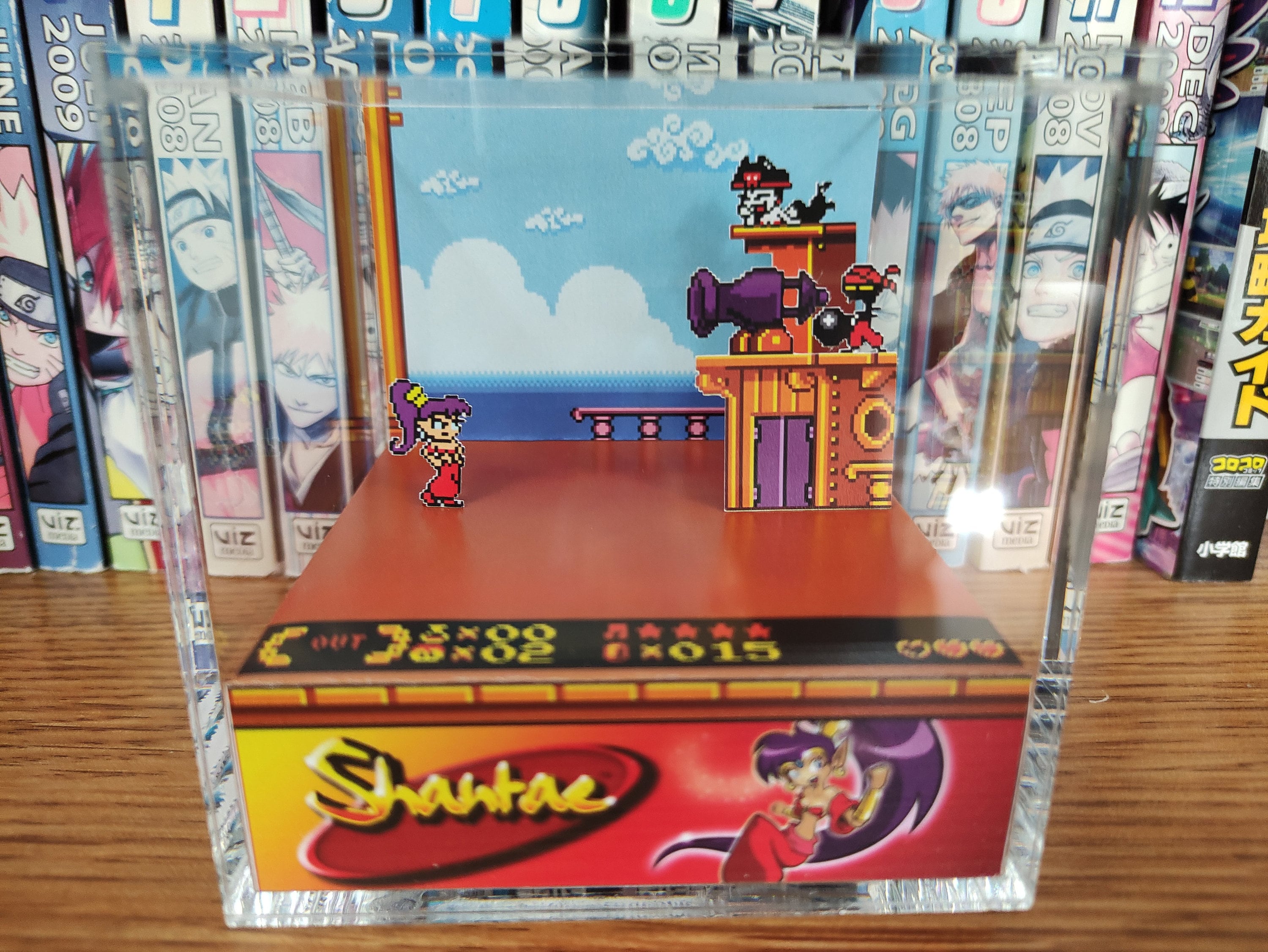 Shantae Scene (Battleship Shantae), Shantae 3D Diorama Cube, Handmade Crystal Diorama Cube, Unique Gift for Gamers