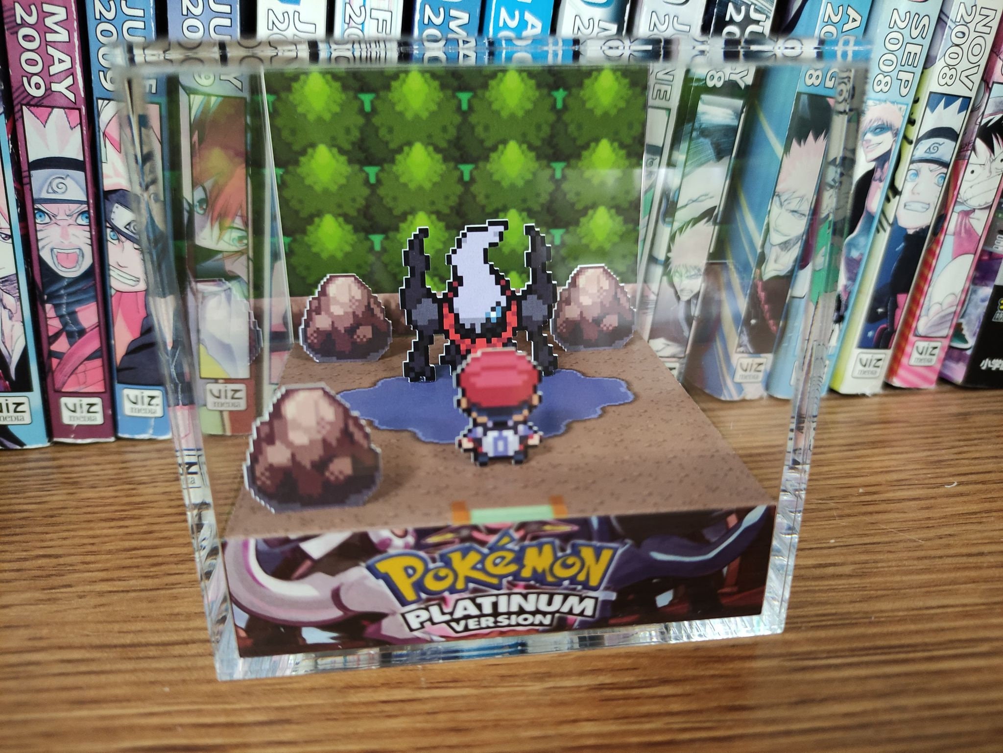 Darkrai (New Moon Island), Legendary Darkrai 3D Diorama Cube, Darkrai Handmade Crystal Diorama Cube, Darkrai Unique Gift for Gamers