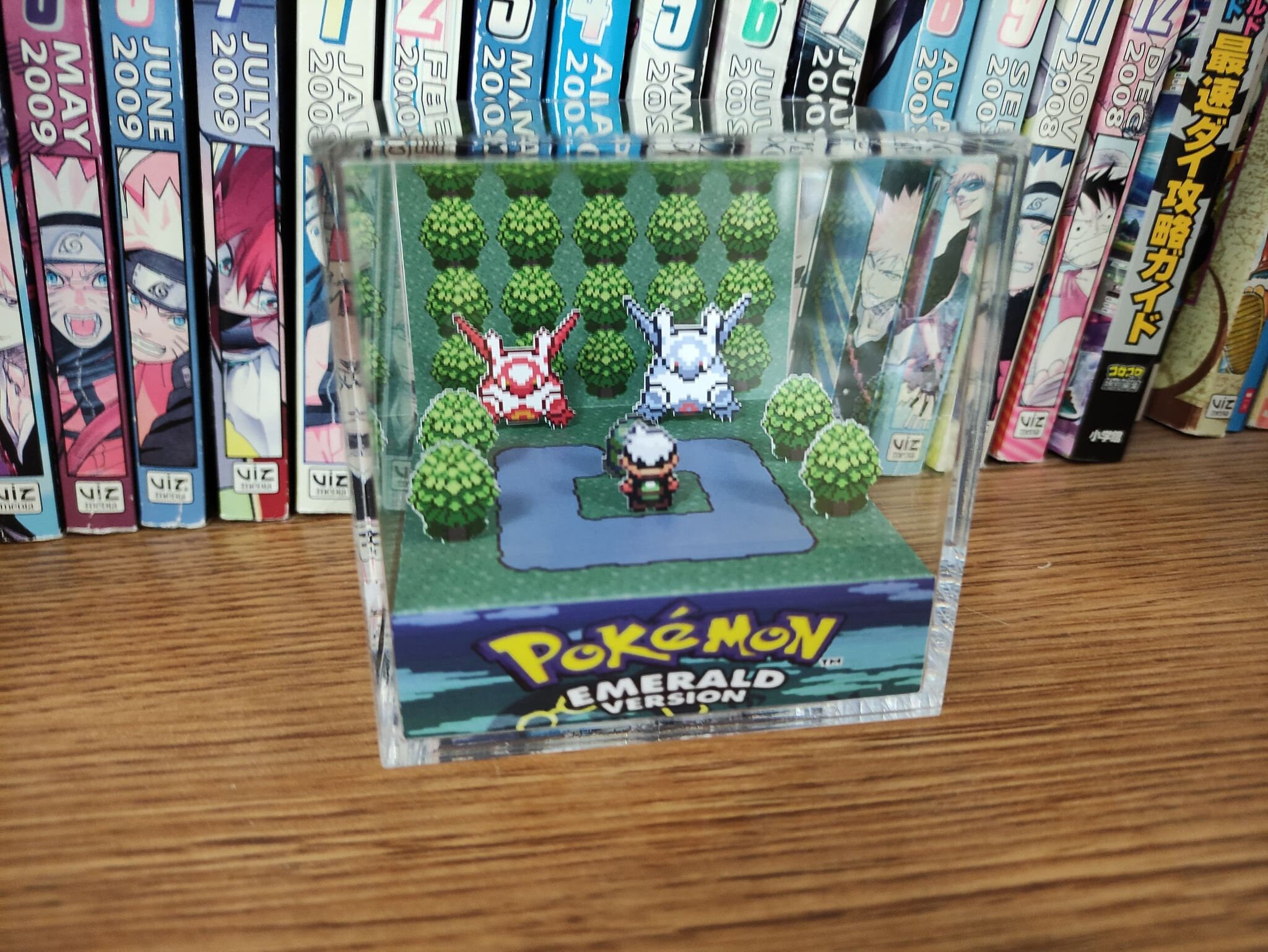 Latias Latios (Overworld), Latias / Latios 3D Diorama Cube, Latias / Latios Handmade Crystal Diorama Cube, Unique Gift for Gamers