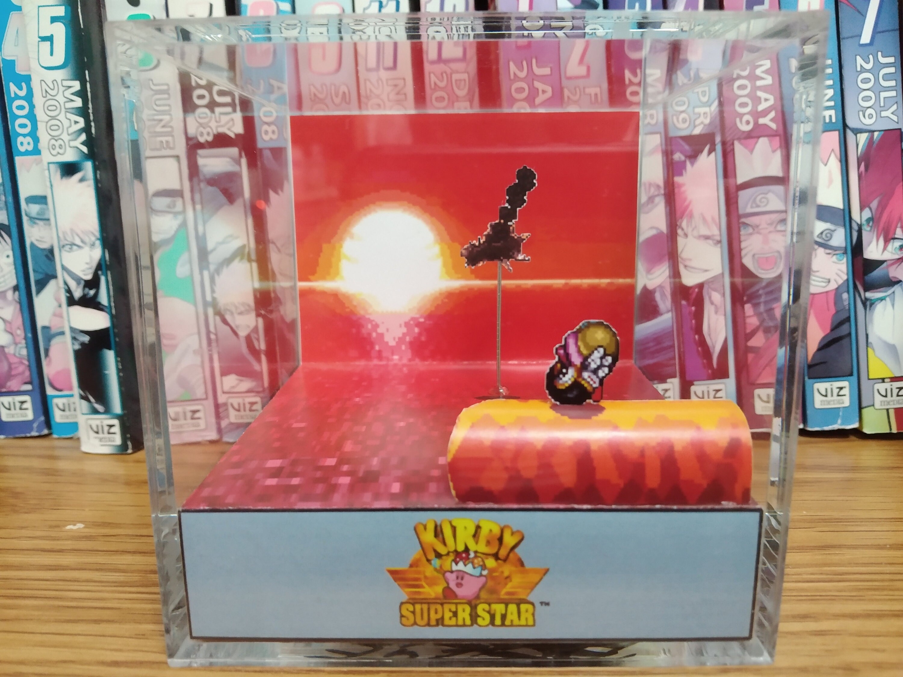 Kirby Diorama - Kirby SuperStar, Kirby 3D Diorama Cube, Handmade Crystal Diorama Cube, Unique Gift for Gamers