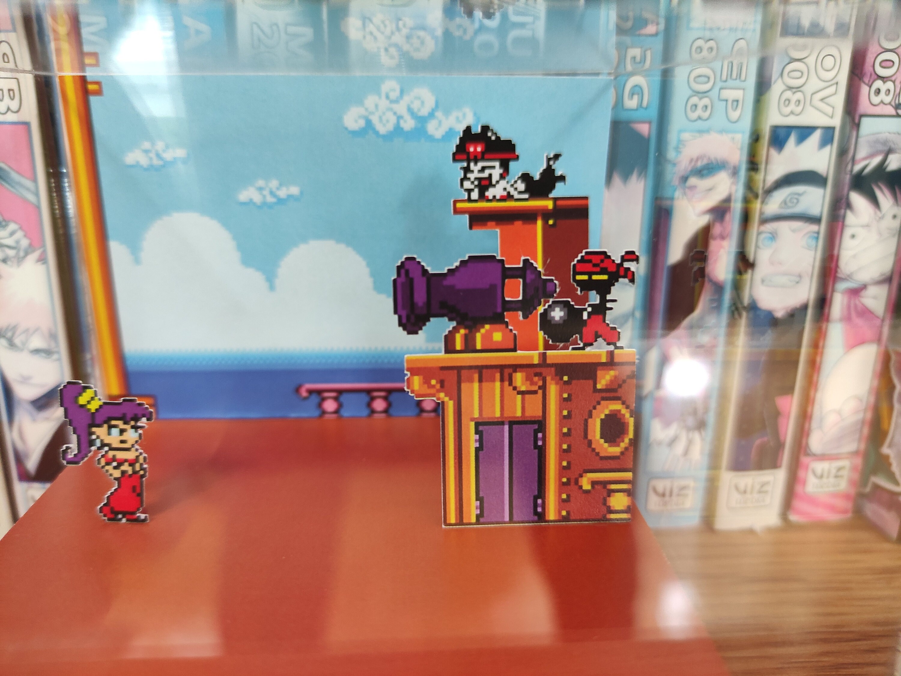 Shantae Scene (Battleship Shantae), Shantae 3D Diorama Cube, Handmade Crystal Diorama Cube, Unique Gift for Gamers