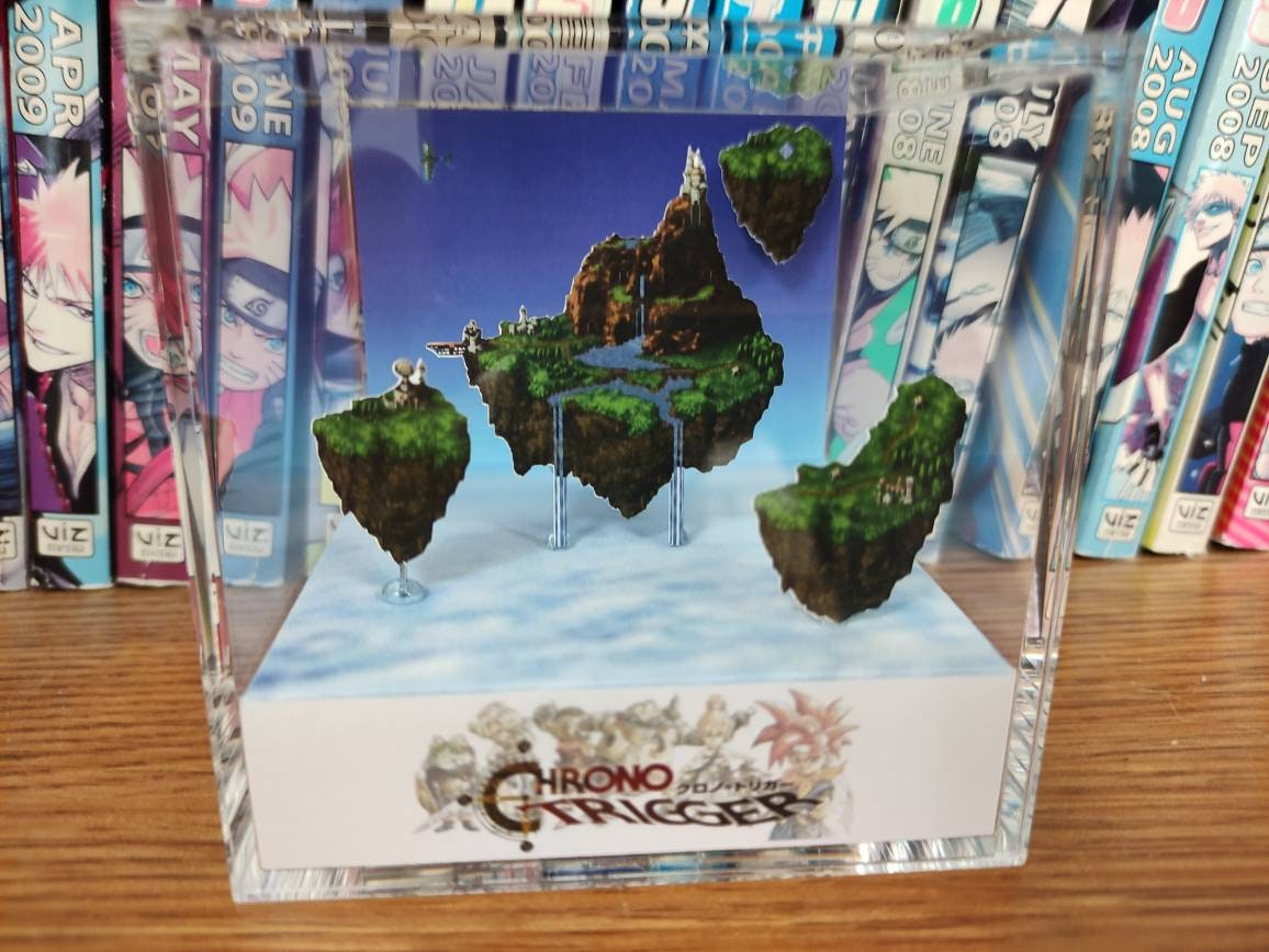 Chrono Trigger Zeal (Kingdom of Zeal), Chrono Trigger Zeal 3D Diorama Cube, Handmade Crystal Diorama Cube, Unique Gift for Gamers