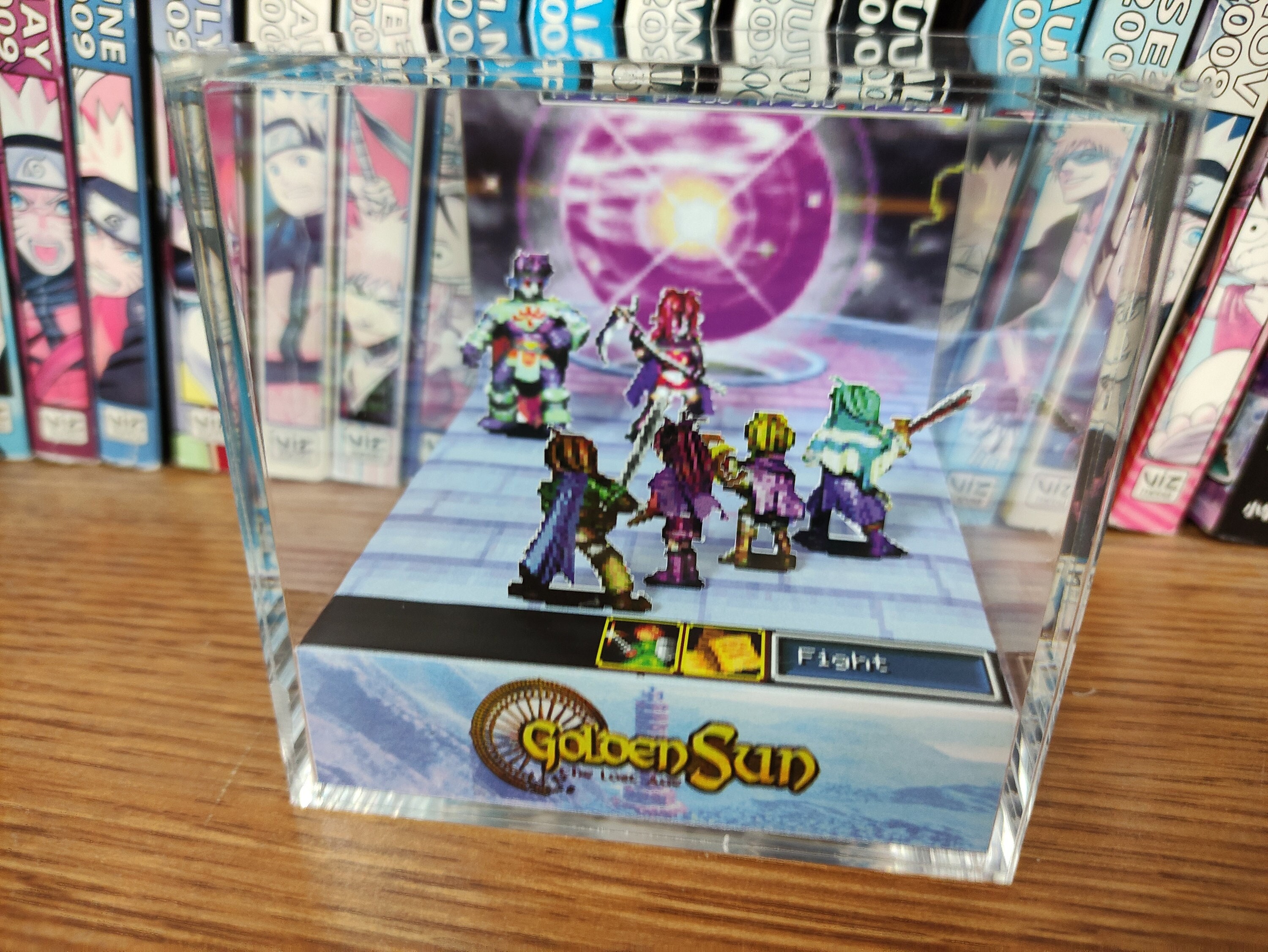 Golden Sun 2 The Lost Age Agatio Karst, Golden Sun Boss Encounter 3D Diorama Cube, Handmade Crystal Diorama Cube, Unique Gift for Gamers