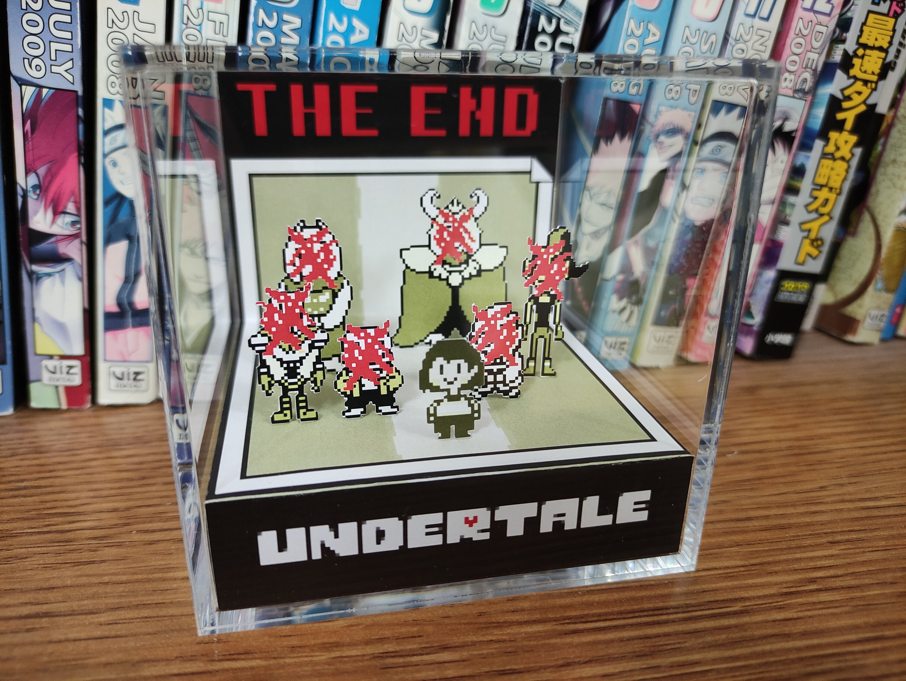 Undertale Diorama - THE END (Undertale Ending Genocide), Undertale 3D Diorama Cube, Handmade Crystal Diorama Cube, Unique Gift for Gamers