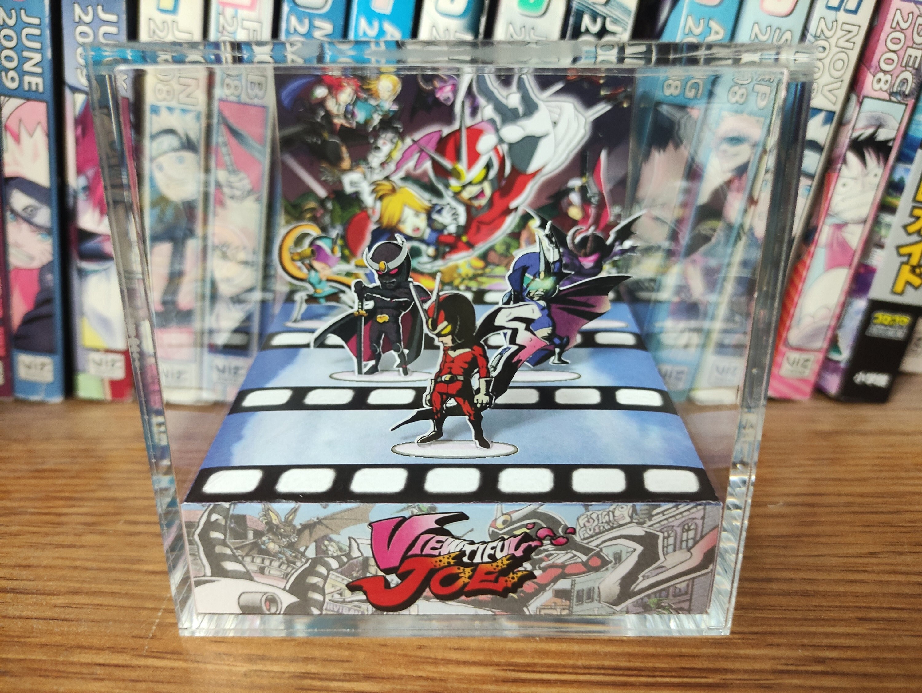 Viewtiful Joe (Viewtiful Joe, Sexy Silvia, Alastor, Captain Blue, etc) Diorama Cube, Handmade Crystal Diorama Cube, Unique Gift for Gamers