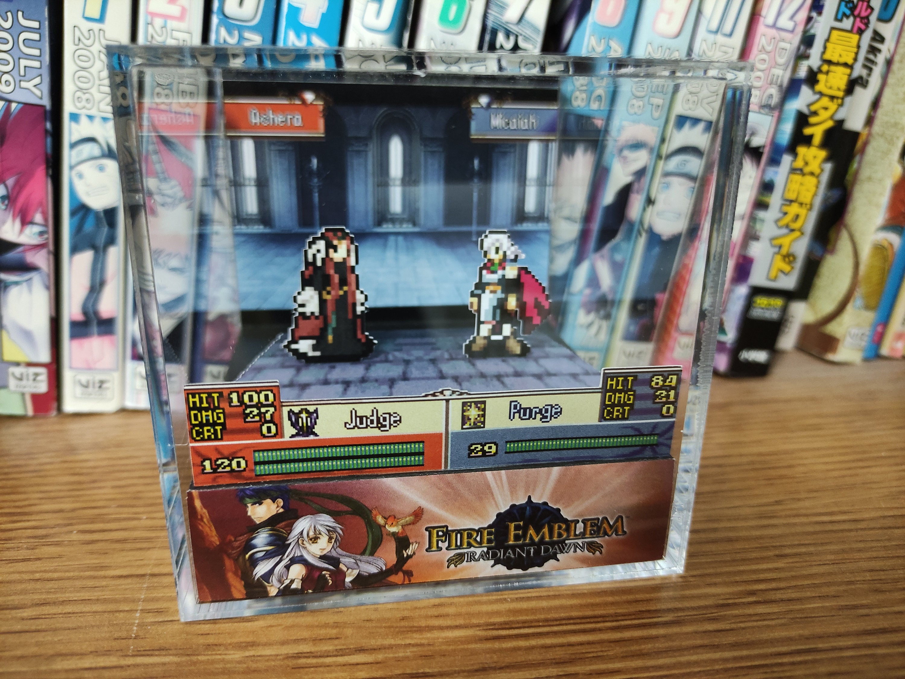 Fire Emblem Diorama - Ashera vs Micaiah (Radiant Dawn), Fire Emblem 3D Diorama Cube, Handmade Diorama Cube, Unique Gift for Gamers