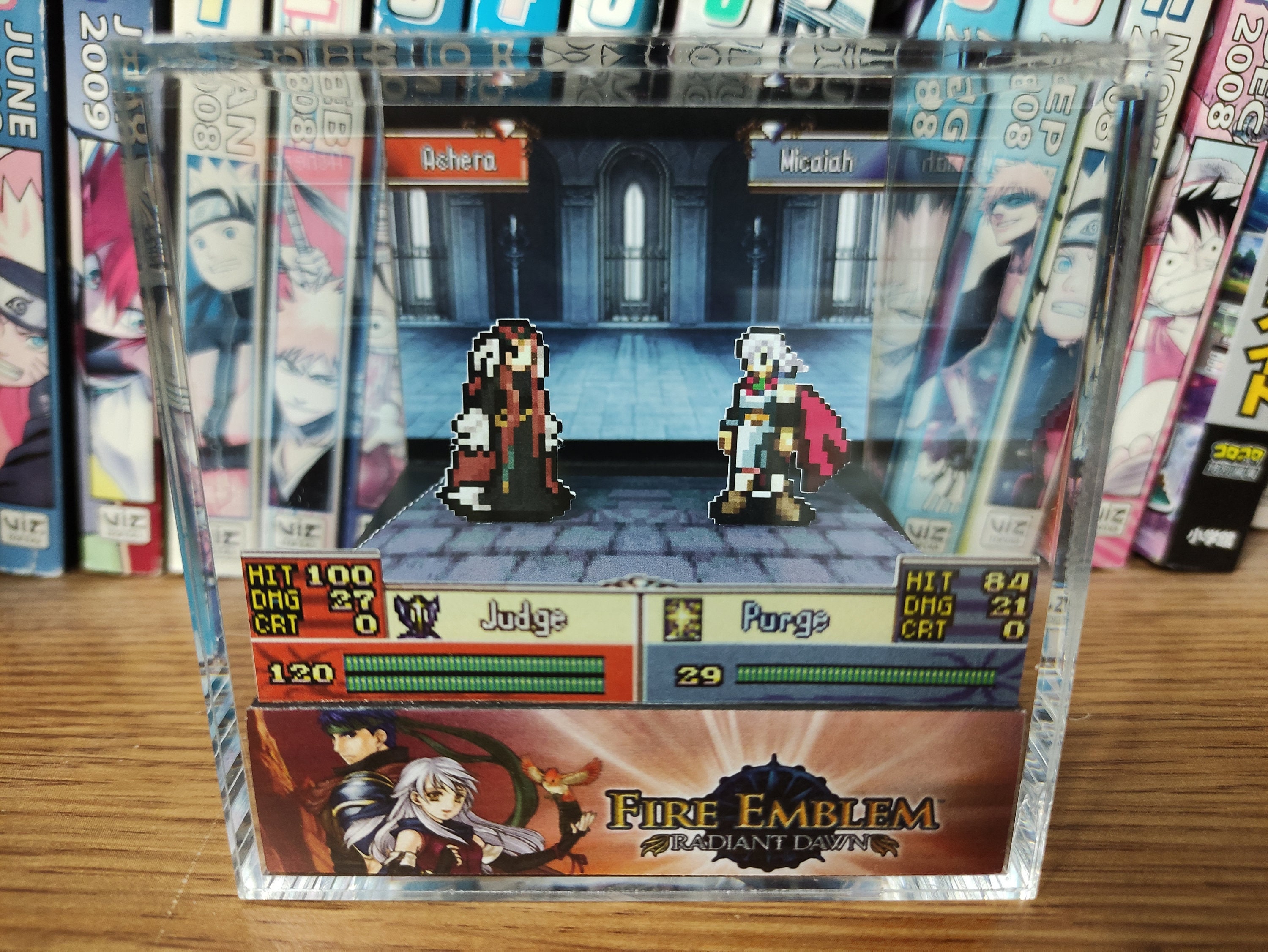 Fire Emblem Diorama - Ashera vs Micaiah (Radiant Dawn), Fire Emblem 3D Diorama Cube, Handmade Diorama Cube, Unique Gift for Gamers