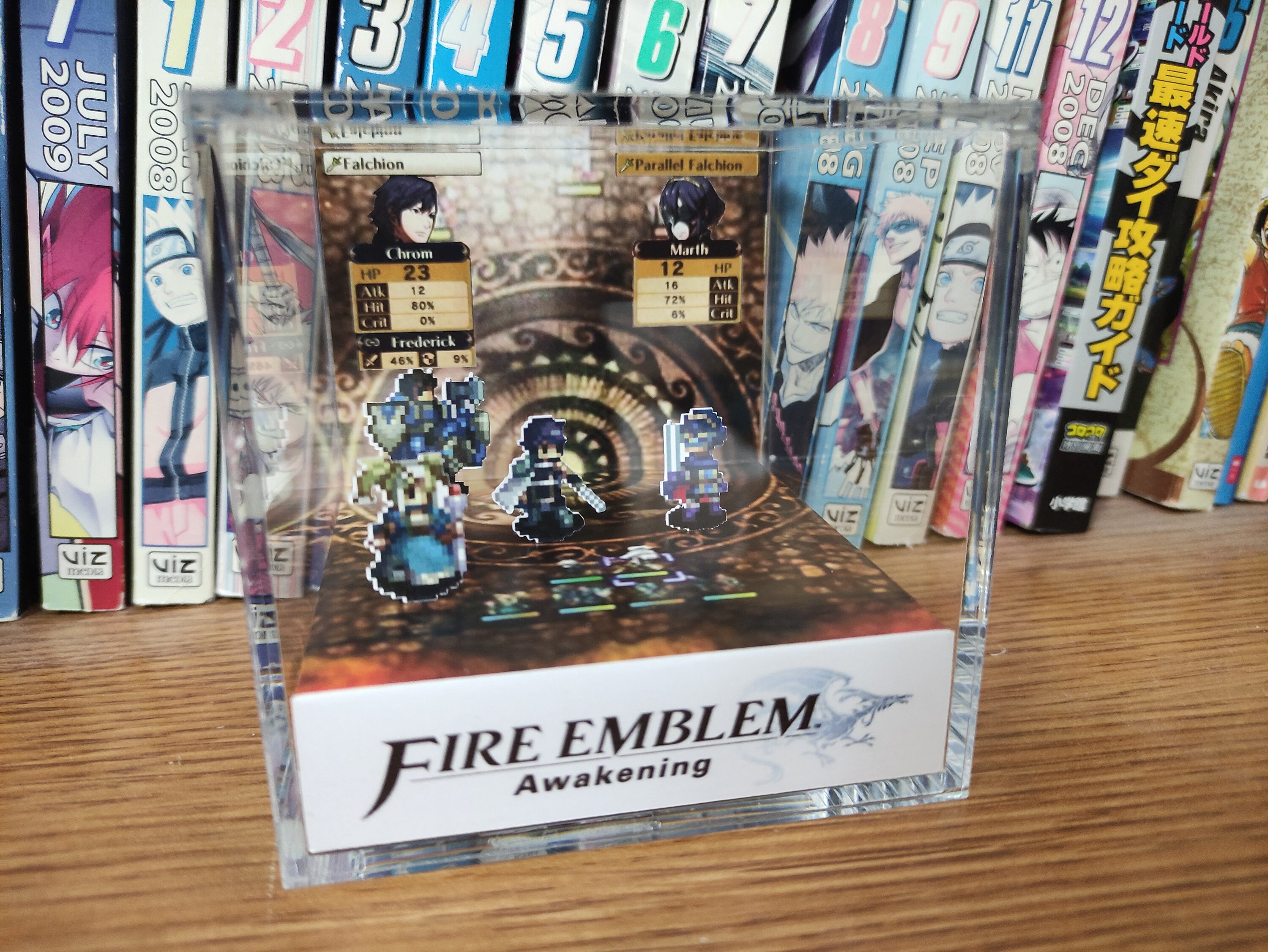 Fire Emblem Diorama - Chrom Vs Masked Marth (Awakening), Chrom Fire Emblem 3D Diorama Cube, Handmade Diorama Cube, Unique Gift for Gamers