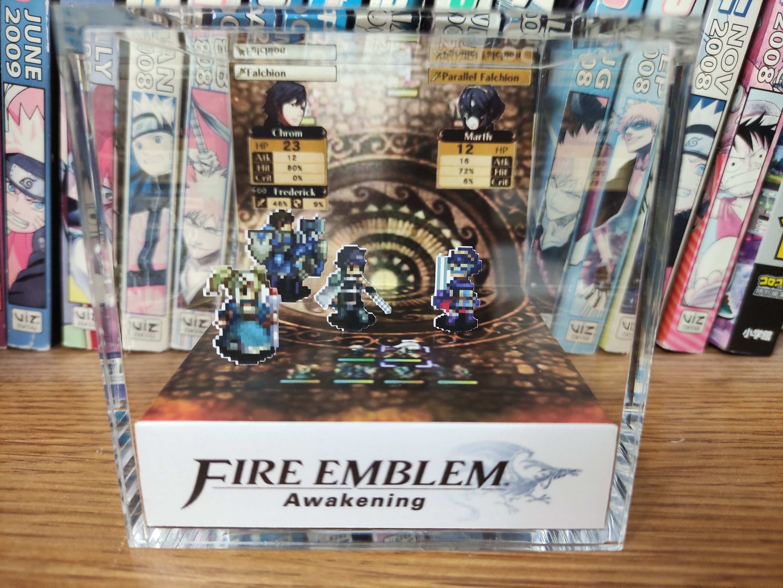 Fire Emblem Diorama - Chrom Vs Masked Marth (Awakening), Chrom Fire Emblem 3D Diorama Cube, Handmade Diorama Cube, Unique Gift for Gamers