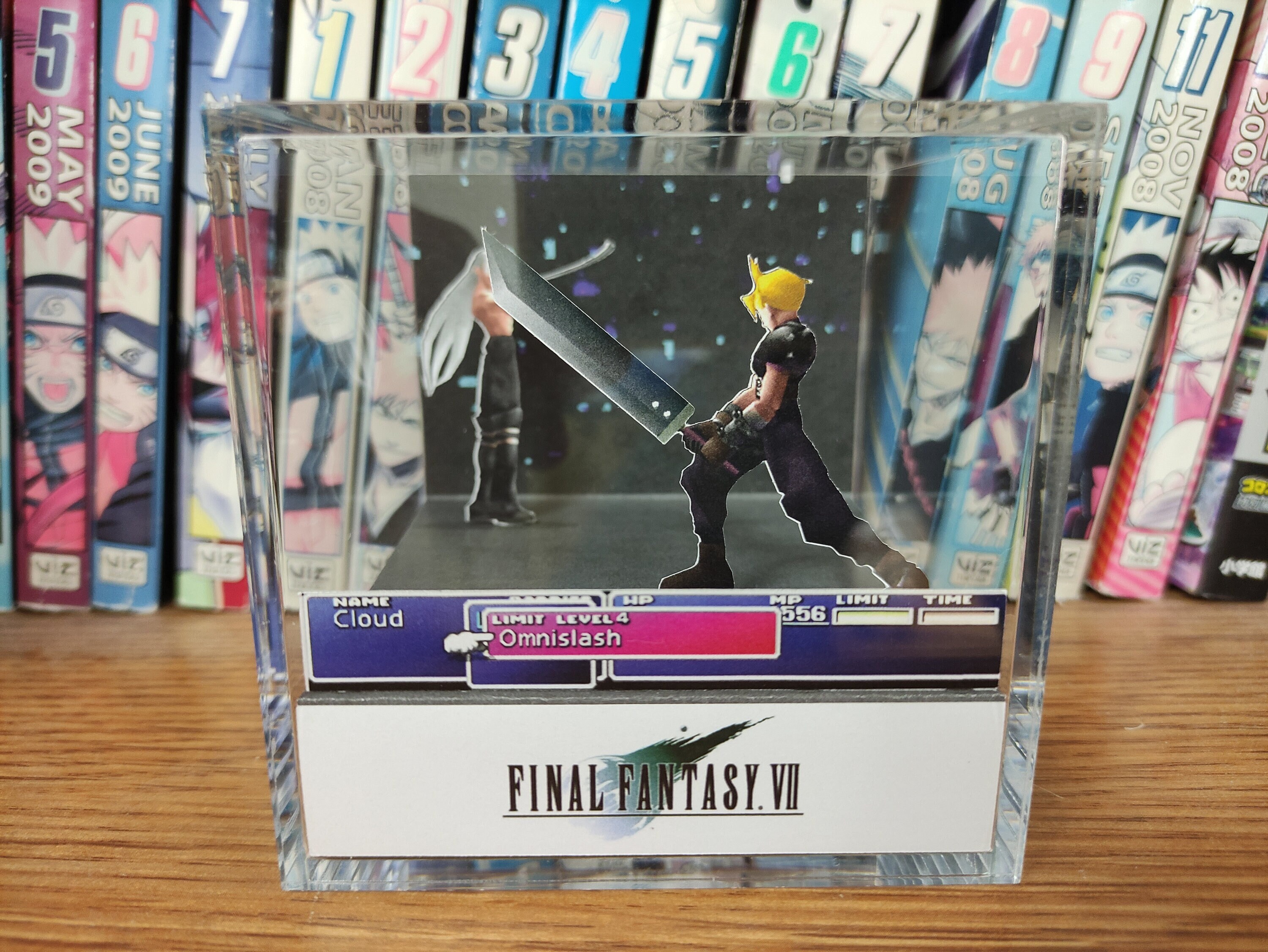 Final Fantasy VII - Sephiroth Vs Cloud - Final Fantasy 3D Diorama Cube, Handmade Crystal Diorama Cube, Unique Gift for Gamers