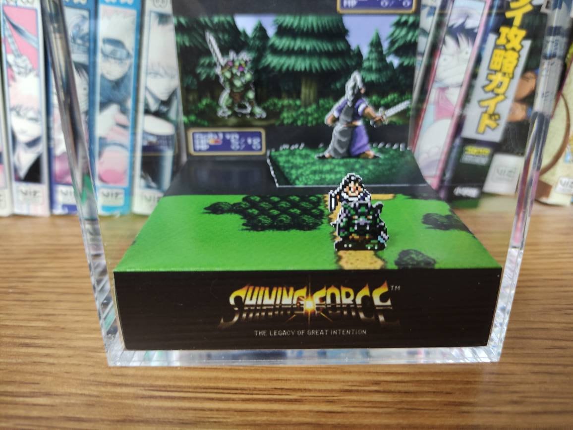 Shining Force Luke Diorama , Shining Force 3D Diorama Cube, Shining Force Handmade Crystal Diorama Cube, Unique Gift for Gamers