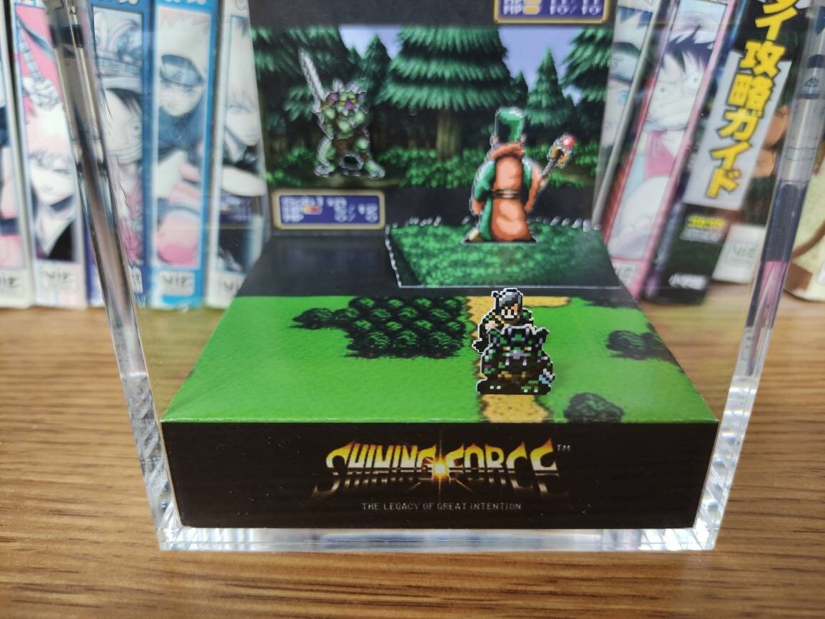 Shining Force Lowe Diorama , Shining Force 3D Diorama Cube, Shining Force Handmade Crystal Diorama Cube, Unique Gift for Gamers