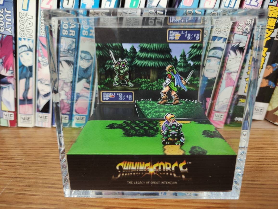 Shining Force Max Diorama , Shining Force 3D Diorama Cube, Shining Force Handmade Crystal Diorama Cube, Unique Gift for Gamers