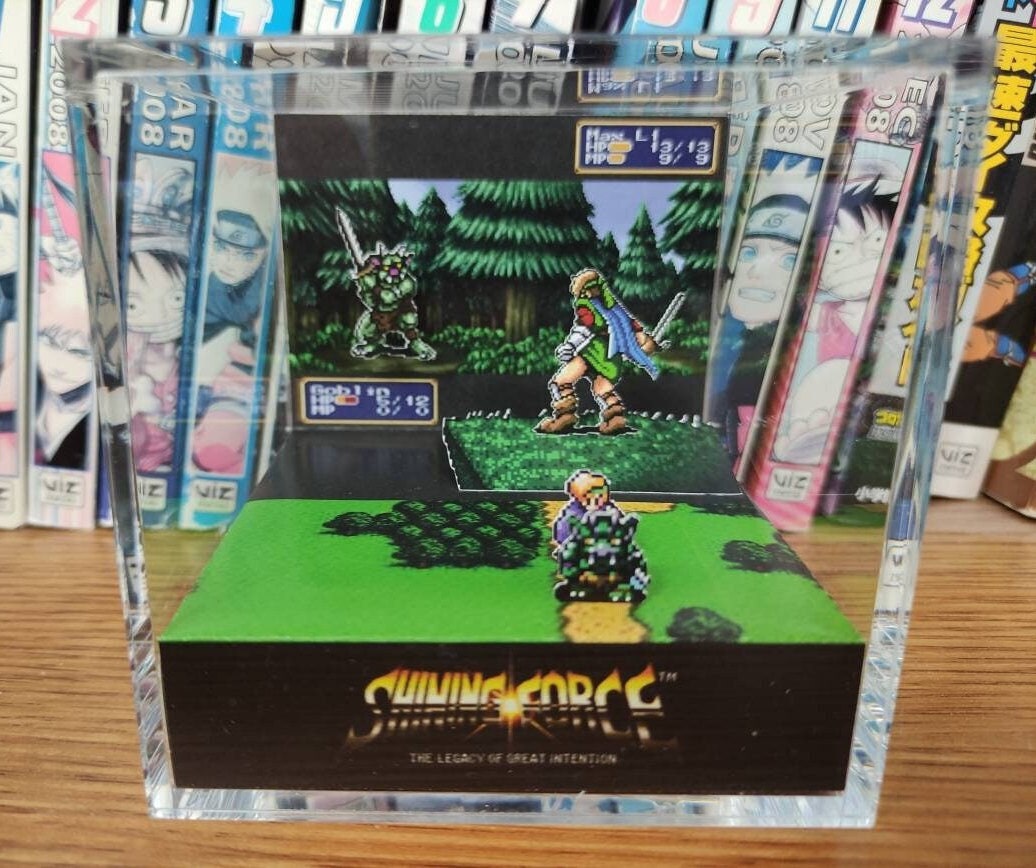 Shining Force Max Diorama , Shining Force 3D Diorama Cube, Shining Force Handmade Crystal Diorama Cube, Unique Gift for Gamers