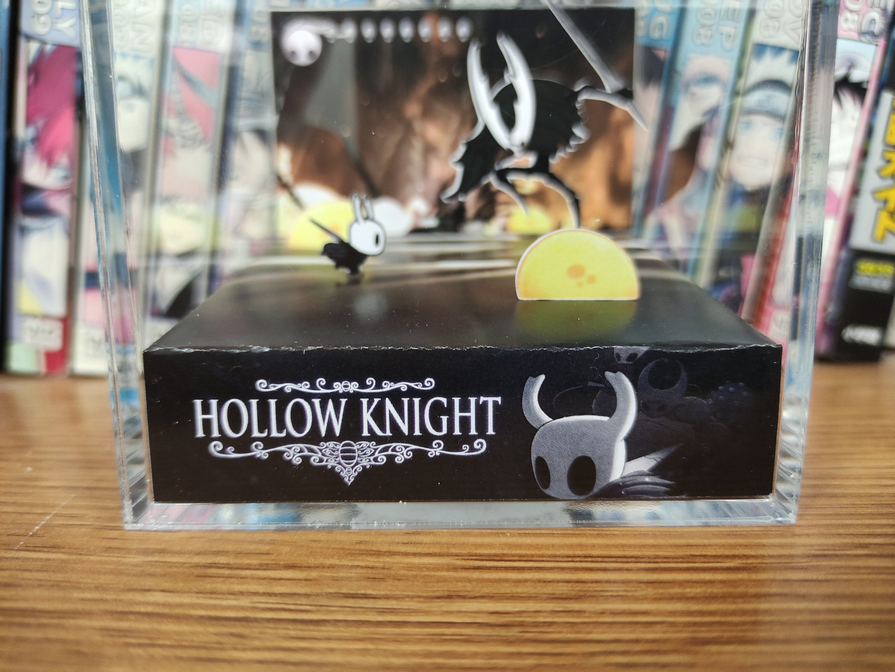 Hollow Knight Diorama - Hollow Knight vs The Hollow Knight, Hollow Knight 3D Diorama Cube, Handmade Crystal Diorama Cube, Gift for Gamers