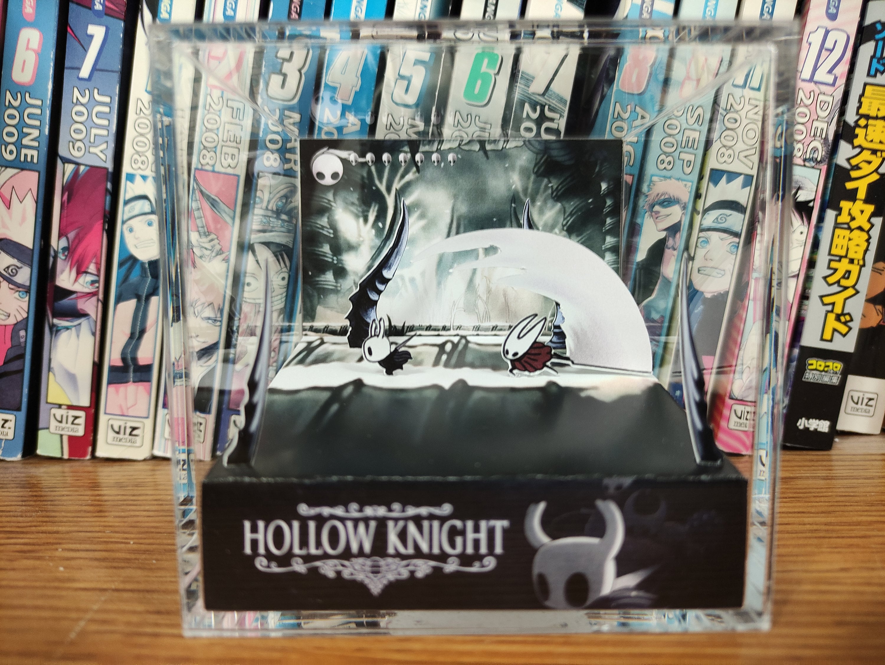 Hollow Knight Diorama - Hollow Knight vs The Hornet 2, Hollow Knight 3D Diorama Cube, Handmade Crystal Diorama Cube, Gift for Gamers