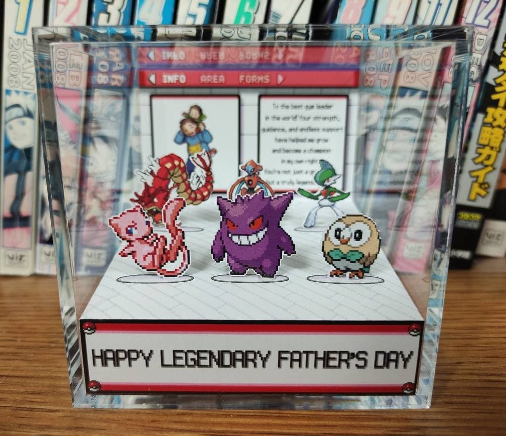 CUSTOMIZABLE Happy Father's Day Box, Happy Legendary Father's Day, Fathers Day 3D Diorama, Dad Gift Diorama, Unique Gift for Dad