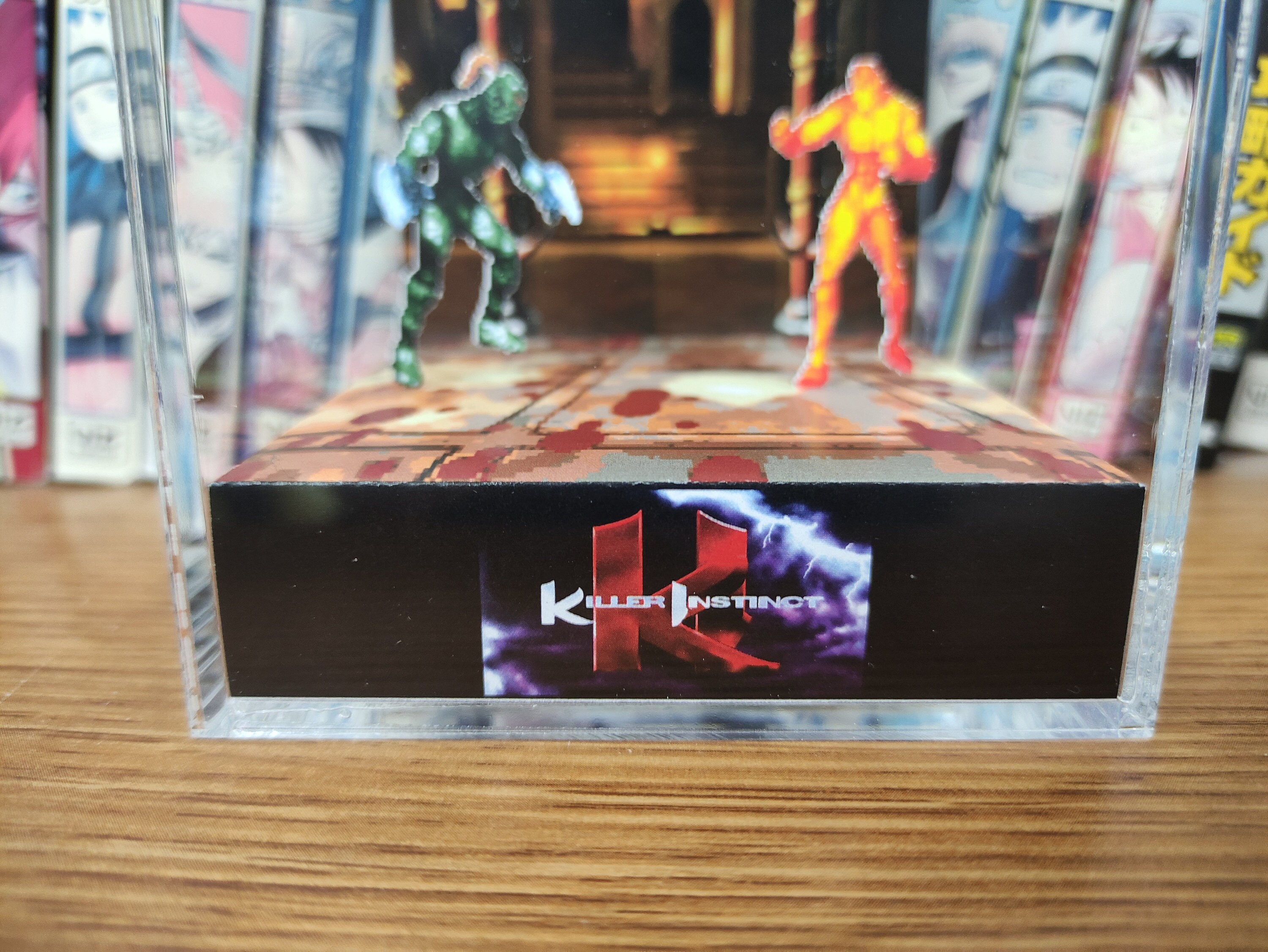 Killer Instinct Fullgore vs Cinder 3D Diorama Cube, Killer Instinct Fullgore vs Cinder Handmade Crystal Diorama Cube, Unique Gift for Gamers