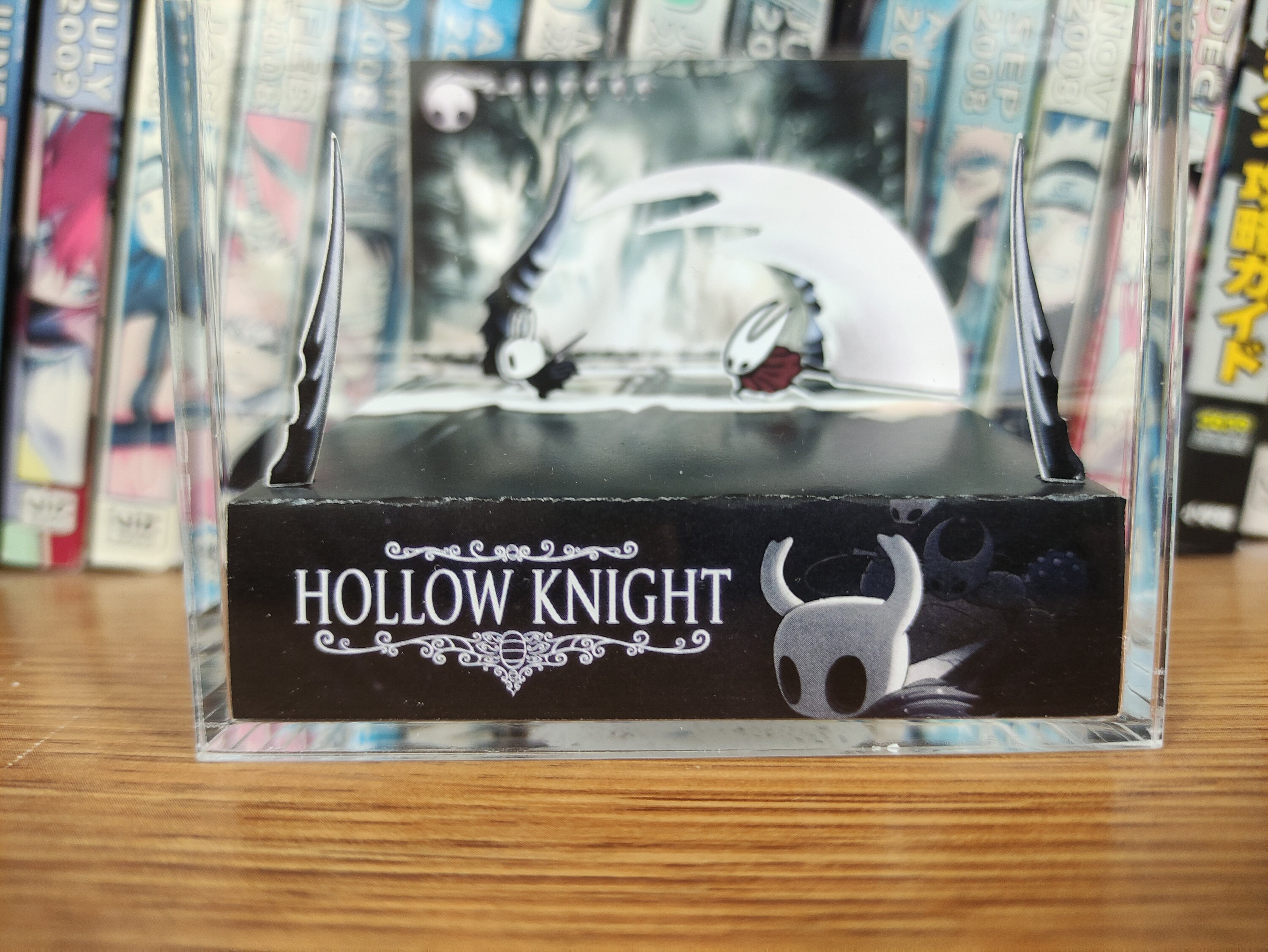 Hollow Knight Diorama - Hollow Knight vs The Hornet 2, Hollow Knight 3D Diorama Cube, Handmade Crystal Diorama Cube, Gift for Gamers