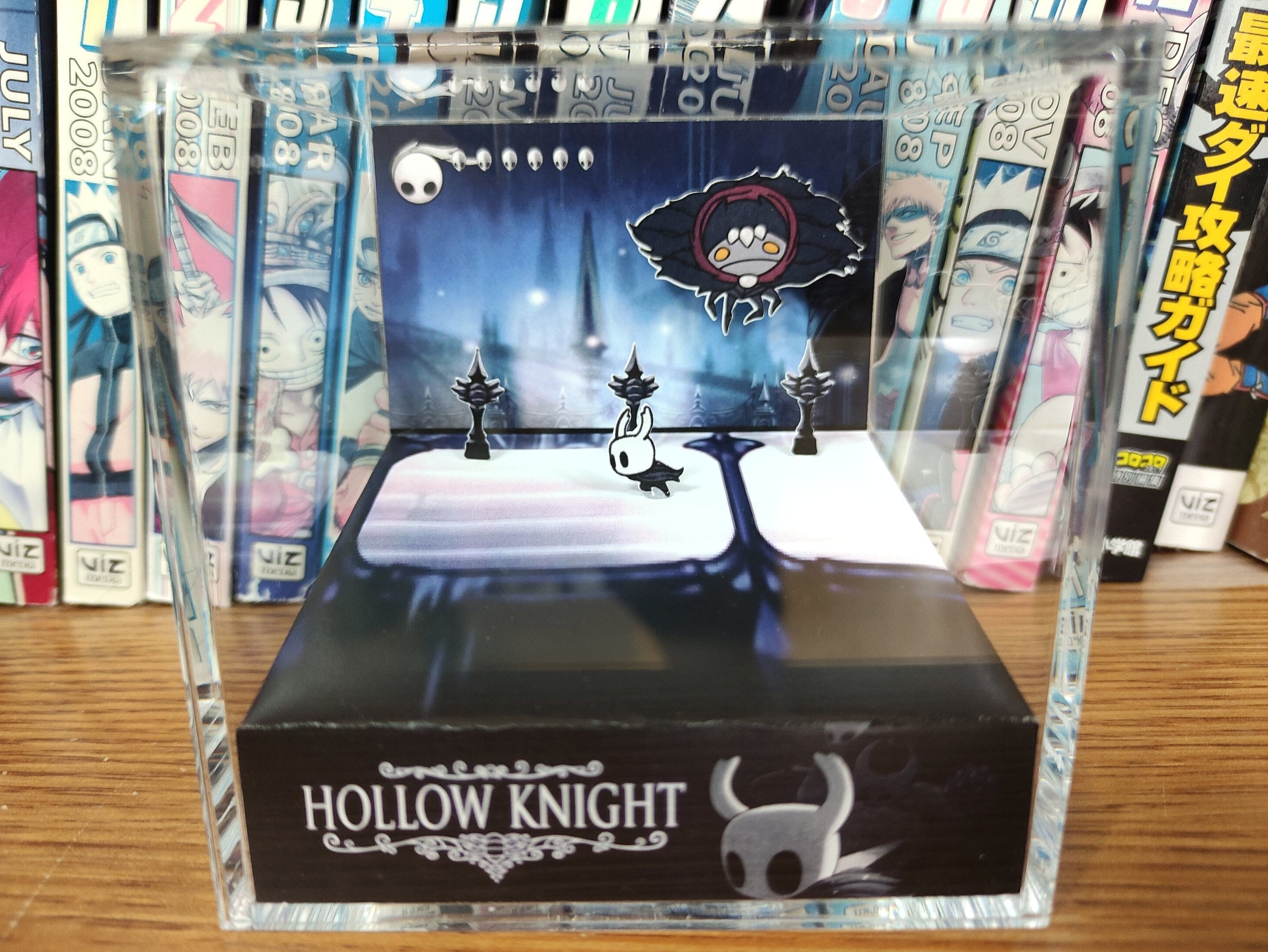 Hollow Knight Diorama - Hollow Knight vs Soul Master, Hollow Knight 3D Diorama Cube, Handmade Crystal Diorama Cube, Gift for Gamers