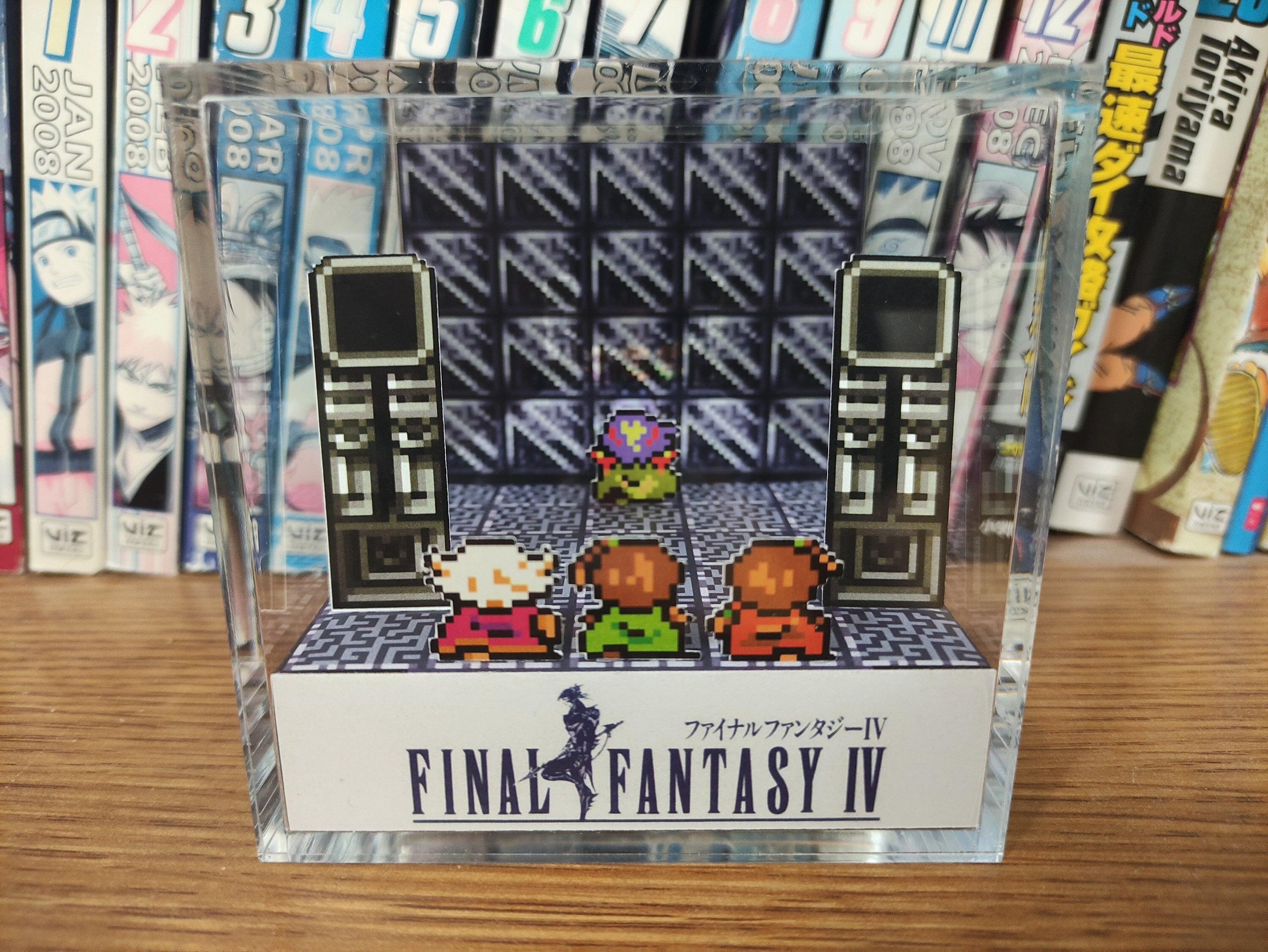 Final Fantasy Diorama - Cecil Mt. Ordeal, Final Fantasy 3D Diorama Cube, Handmade Crystal Diorama Cube, Unique Gift for Gamers