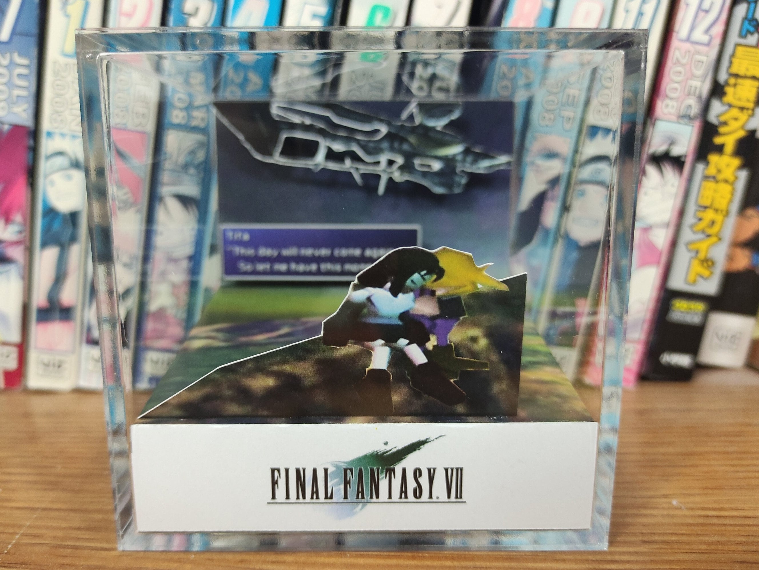 Final Fantasy VII - Cloud and Tifa (Highwind) CLOTI - Final Fantasy 3D Diorama Cube, Crystal Diorama Cube, Unique Gift for Gamers