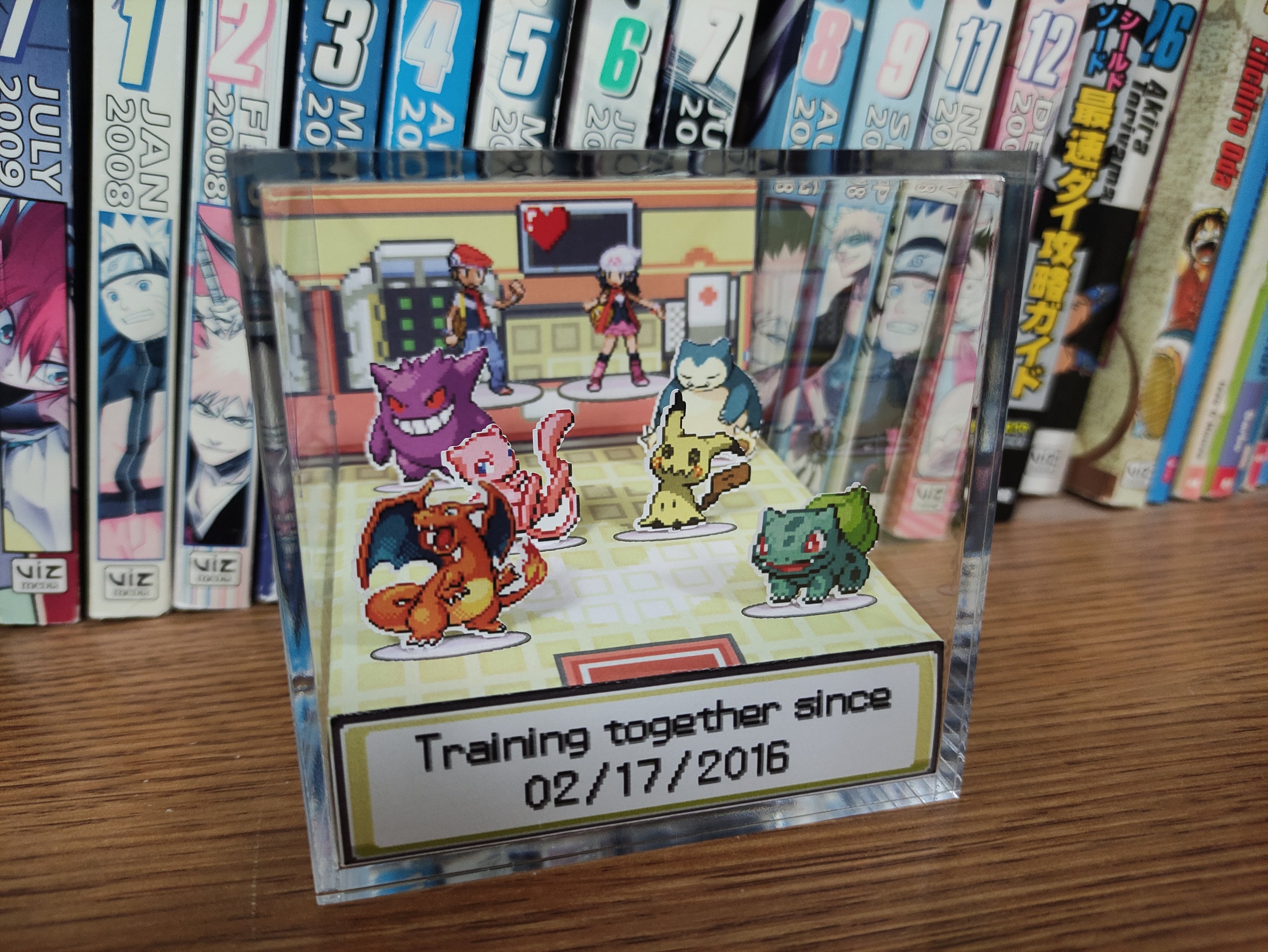 CUSTOMIZABLE PokeCenter Valentine's / Anniversary Box, Couple's Anniversary Date, 3D Diorama, Anniversary Diorama, Unique Gift Couples